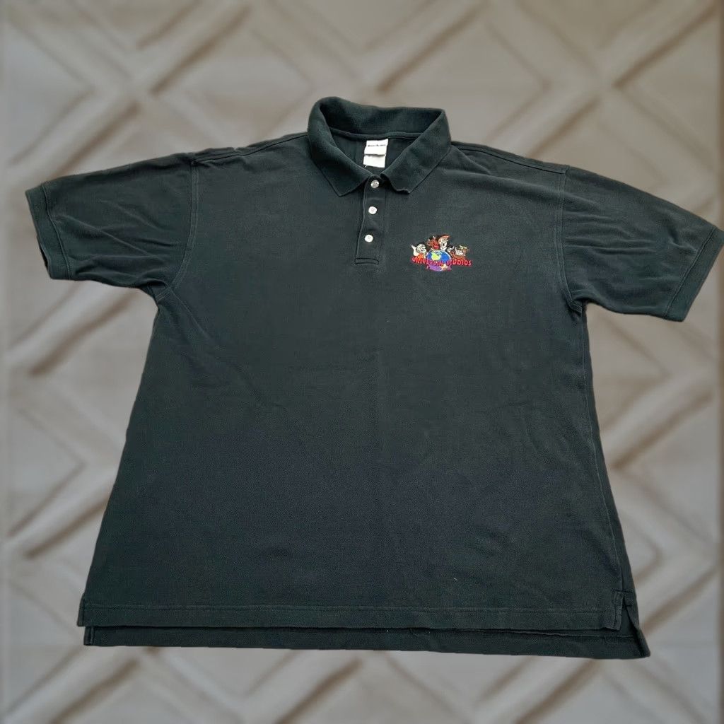 Vintage VINTAGE Hanna Barbera Polo Shirt Mens Large Black Cotton Short Sleeve Casual Activewear Size US L / EU 52-54 / 3 - 1 Thumbnail