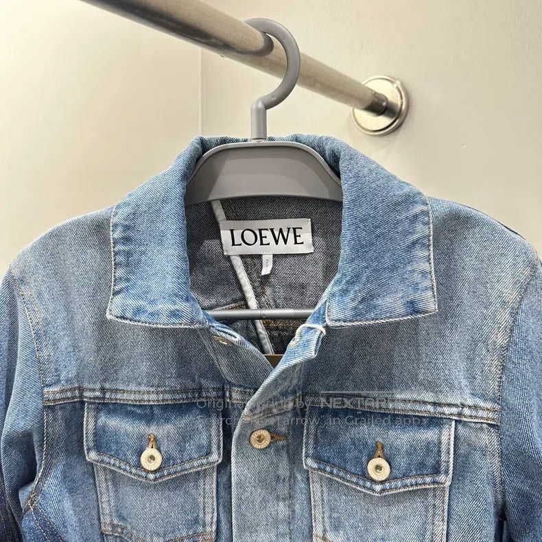 Loewe Loewe Notched collar irregular denim jacket Size 4XL / US 24-26 - 4 Thumbnail