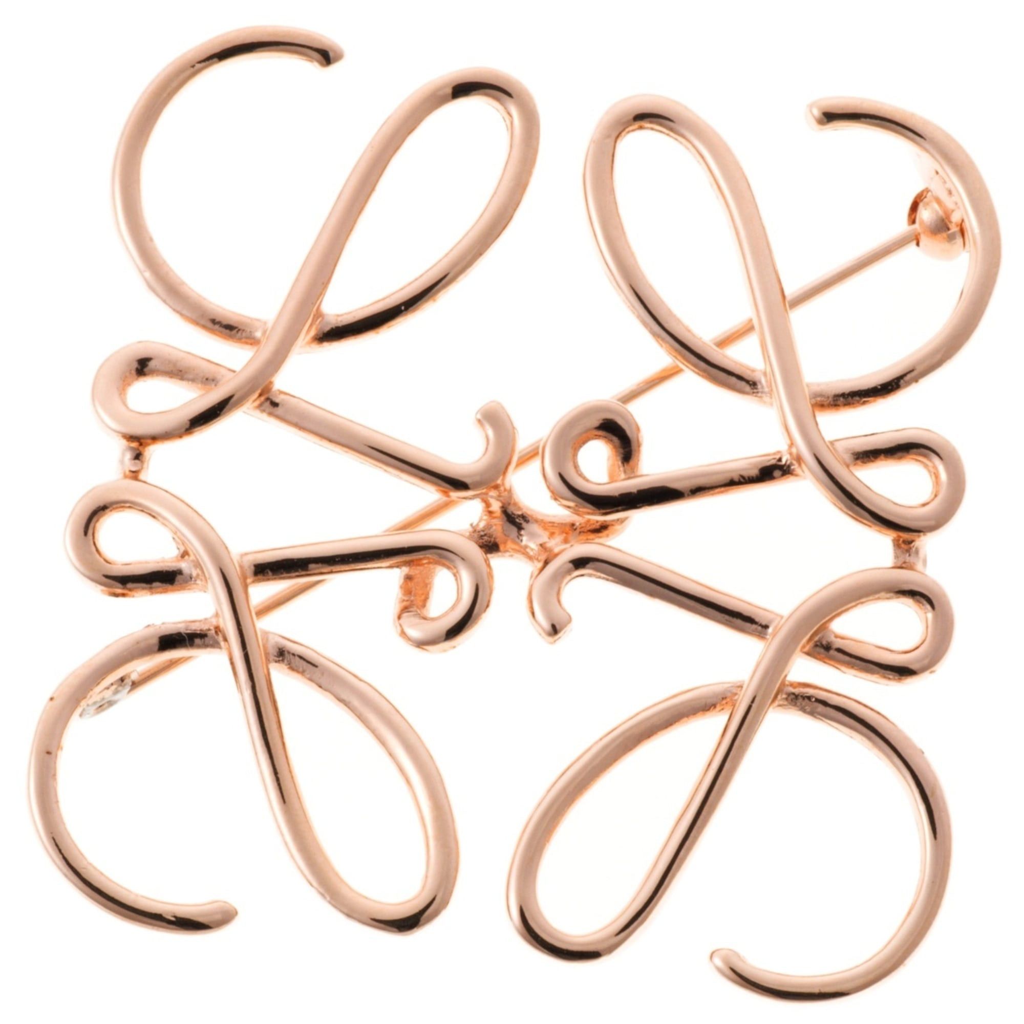 Loewe Loewe Anagram Brooch, 111.27.027, Metal, Rose Gold Size ONE SIZE - 1 Thumbnail