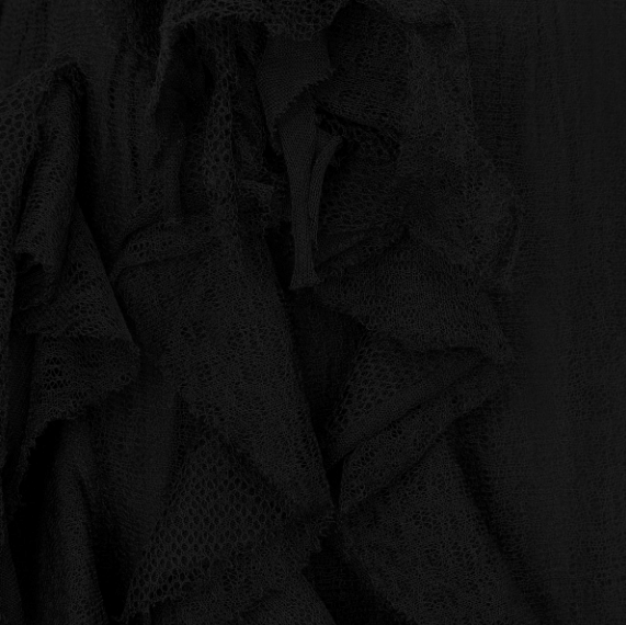 Dior o1w1db11225 424J21 Skirt with Ruffles in Black Size 26" / US 2 / IT 38 - 3 Thumbnail