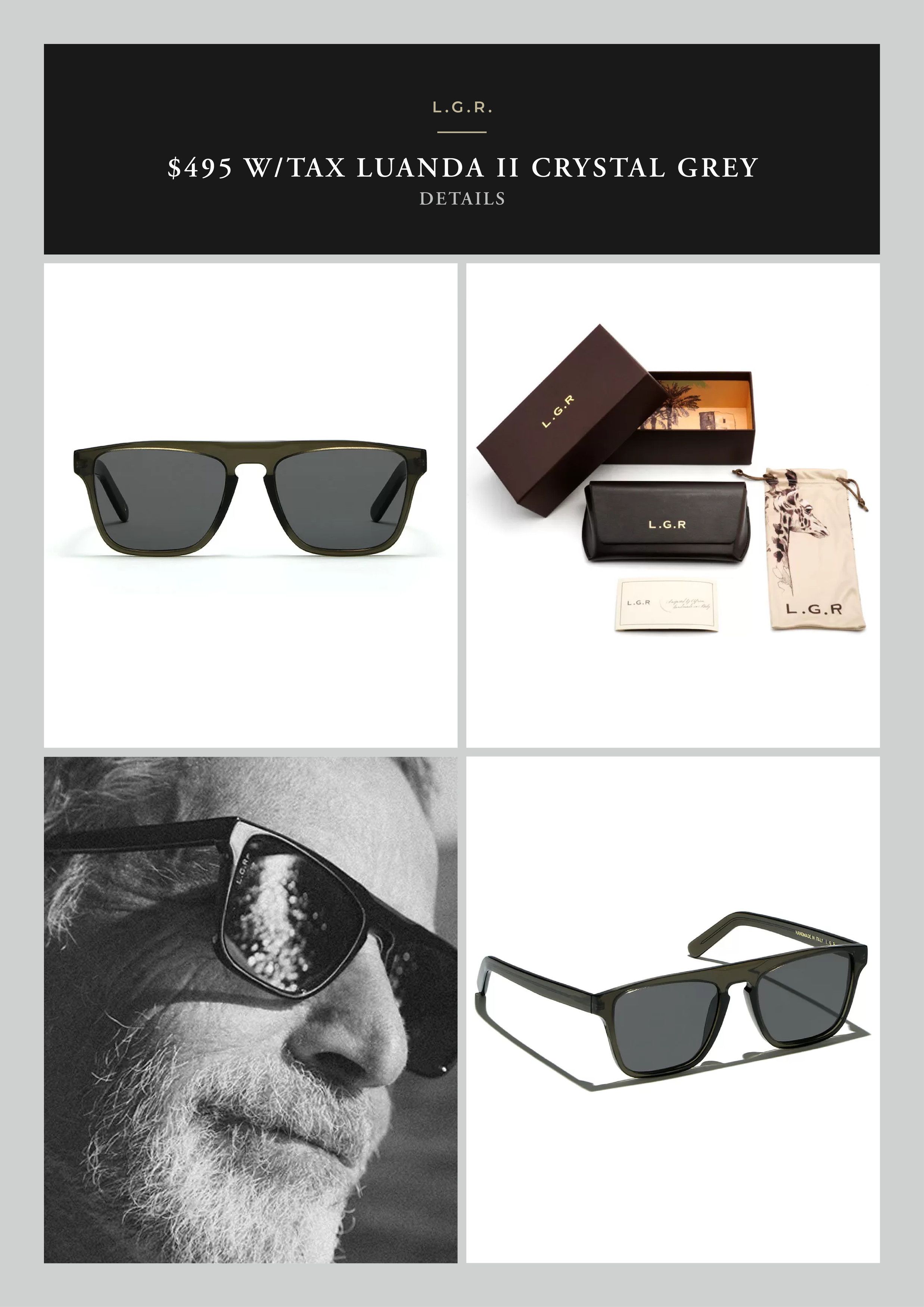 L.G.R Coveted Effortless Cool NEW $450 L.G.R Luanda II Sunglasses Size ONE SIZE - 25 Thumbnail