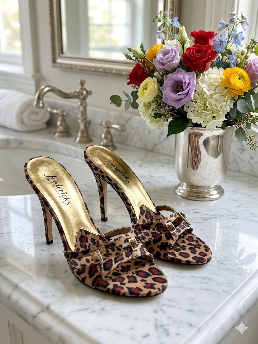 Other Vintage Frederick's of Hollywood Leopard Stiletto Heels Size US 8 / IT 38 - 1 Thumbnail