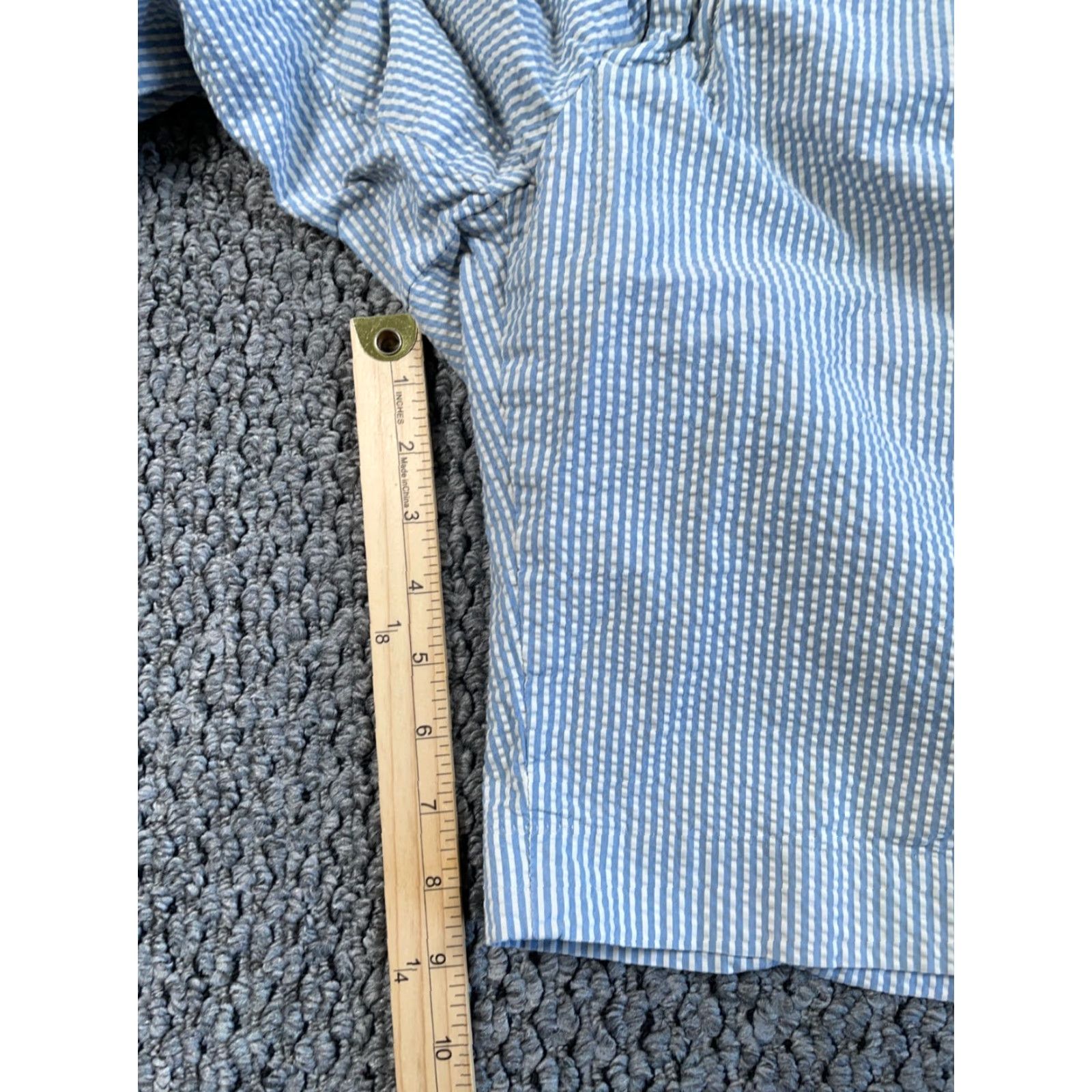Polo Ralph Lauren Polo Ralph Lauren Seersucker Shorts Blue Striped Casual Men's 35 Regular Inseam 9 90s Preppy Size US S / EU 44-46 / 1 - 6 Thumbnail