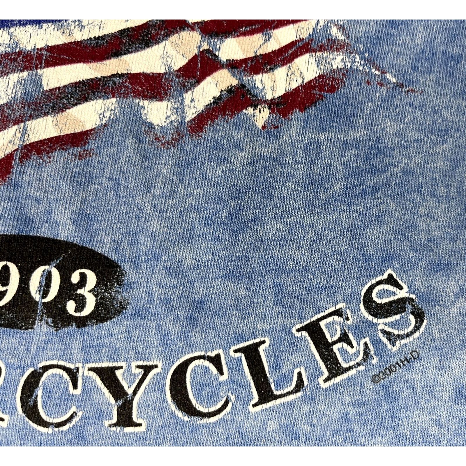Harley Davidson VINTAGE Harley-Davidson Shirt XL Blue Tie Dye 2001 Daytona Beach Made in USA Mens T-Shirt Size US XL / EU 56 / 4 - 5 Thumbnail