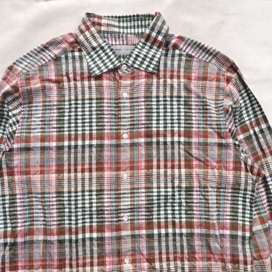 Etro ETRO 43 jacquard plaid casual shirt made in italy Size US XL / EU 56 / 4 - 2 Thumbnail