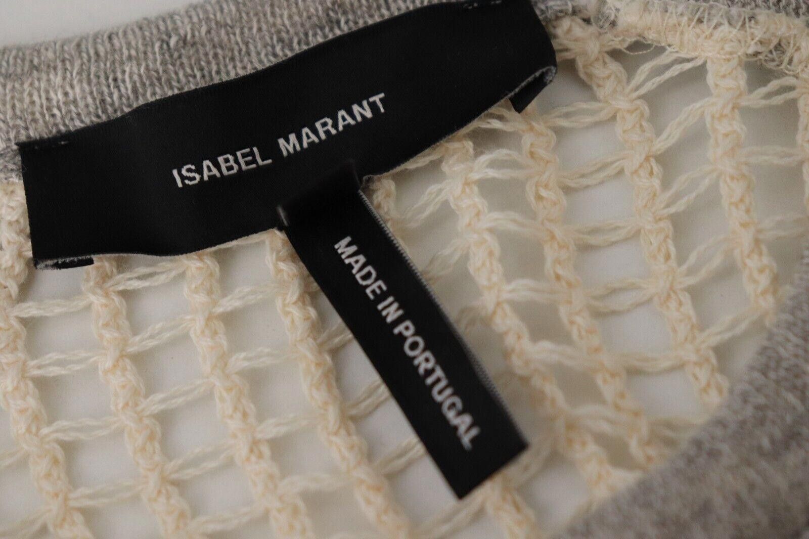 Isabel Marant Isabel Marant Women's 42 Cream Grey Knit Sweater Tunic Top Size M / US 6-8 / IT 42-44 - 9 Thumbnail