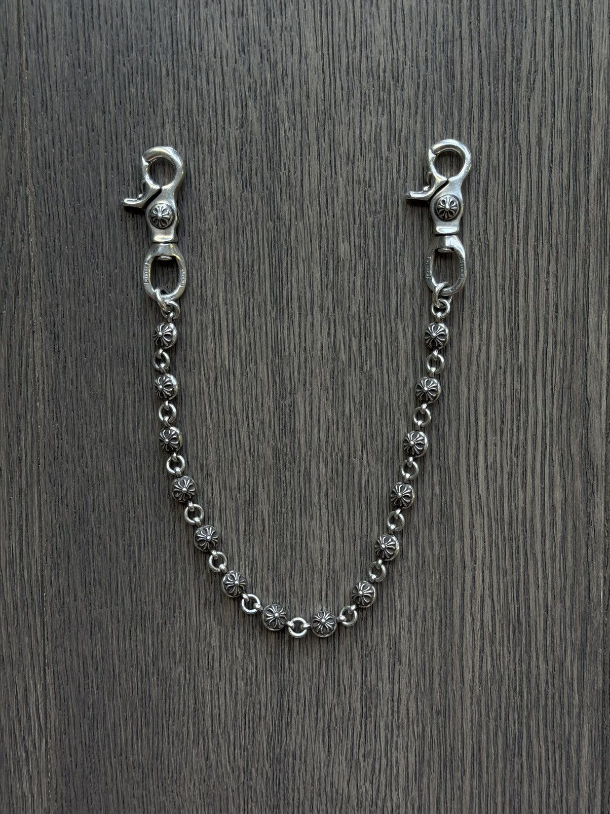 Chrome Hearts Size 18" - Chrome Hearts Cross Bal Double Clasp Wallet Chain Size ONE SIZE - 1 Thumbnail