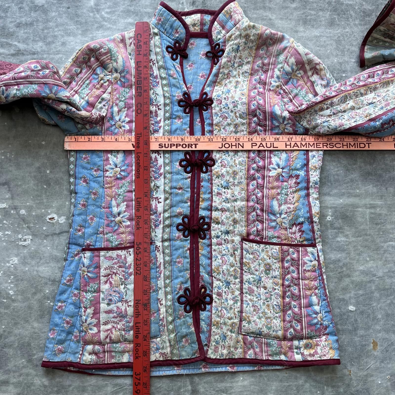 Vintage Vintage 1970s Handmade Floral Nature Quilt Jacket Size M / US 6-8 / IT 42-44 - 3 Thumbnail
