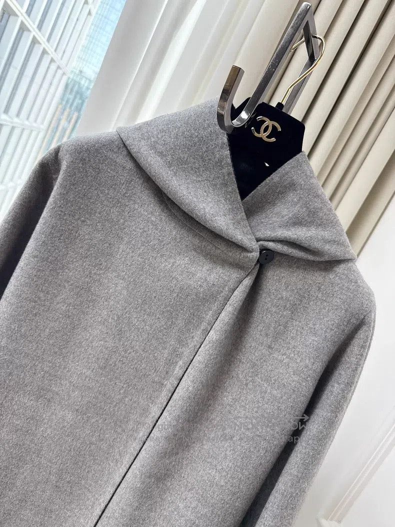 Hermes Hermes Grey with Dark Grey Lining, One Button Hooded, Belt Size XXS / US 00 / IT 34 - 4 Thumbnail
