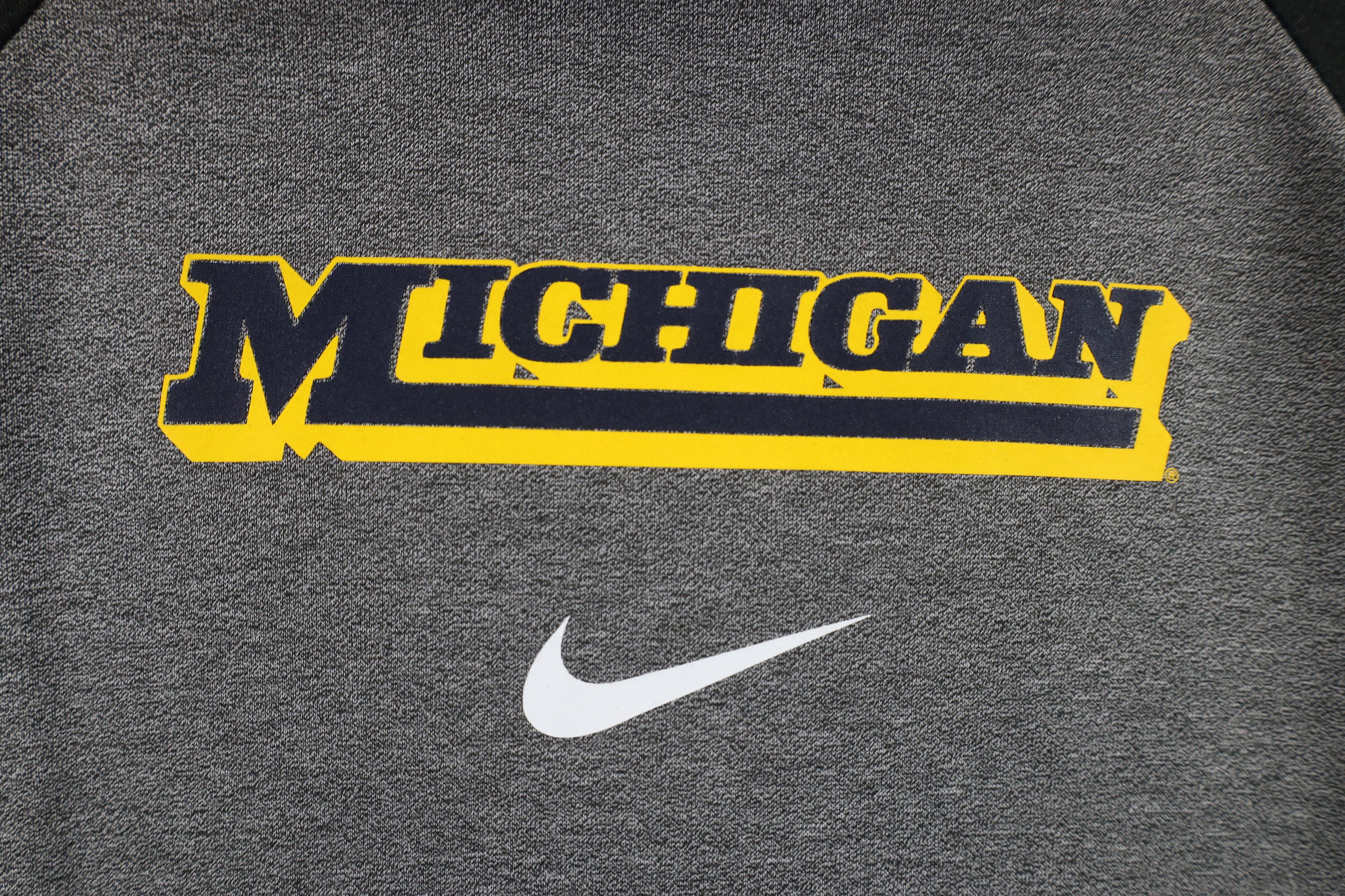 Nike × Vintage Nike Mini Swoosh University of Michigan Funnel Neck Hoodie Size M / US 6-8 / IT 42-44 - 4 Thumbnail