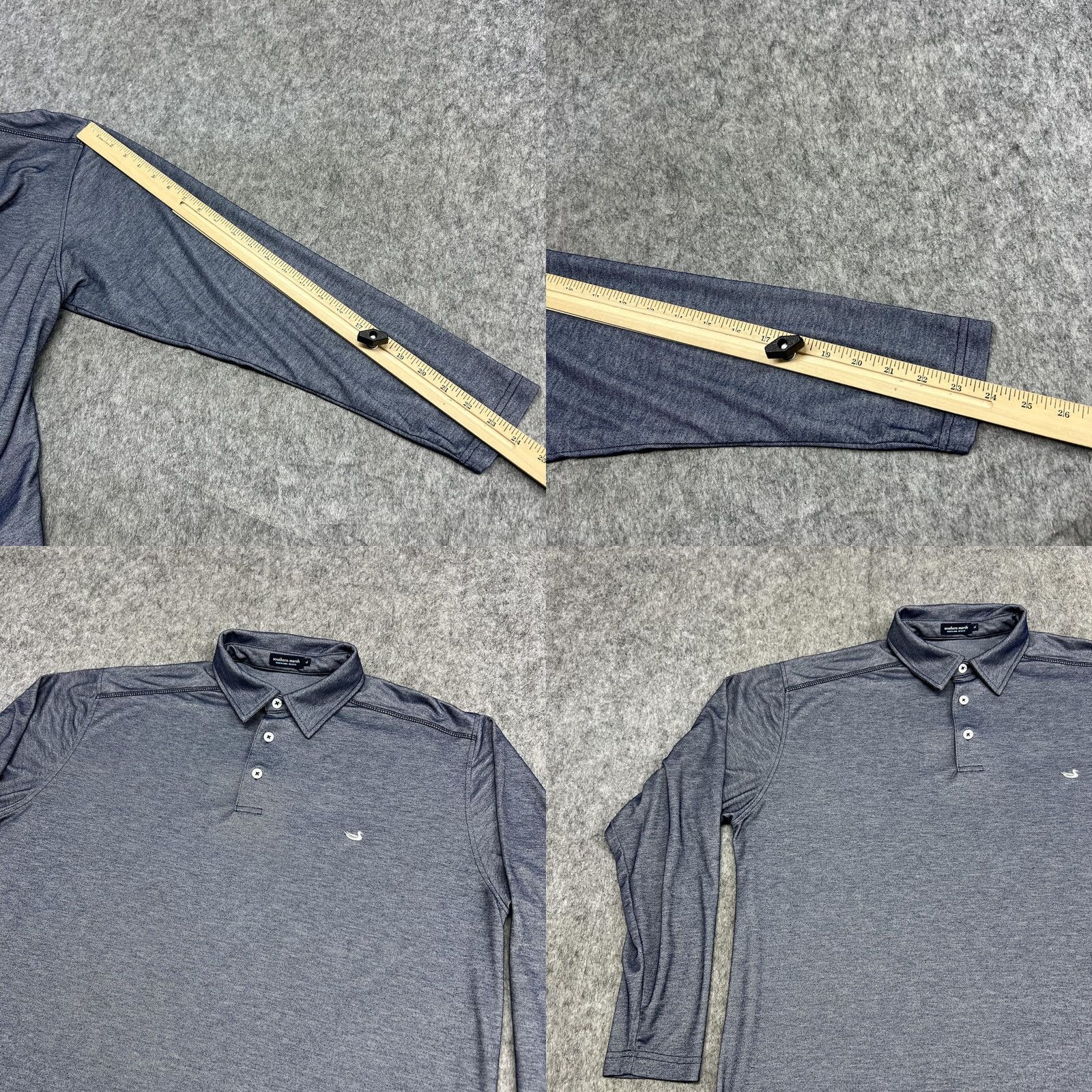 Vintage Southern Marsh Polo Shirt Mens XL Blue Long Sleeve Performance Casual Knit Prep Size US XL / EU 56 / 4 - 8 Thumbnail