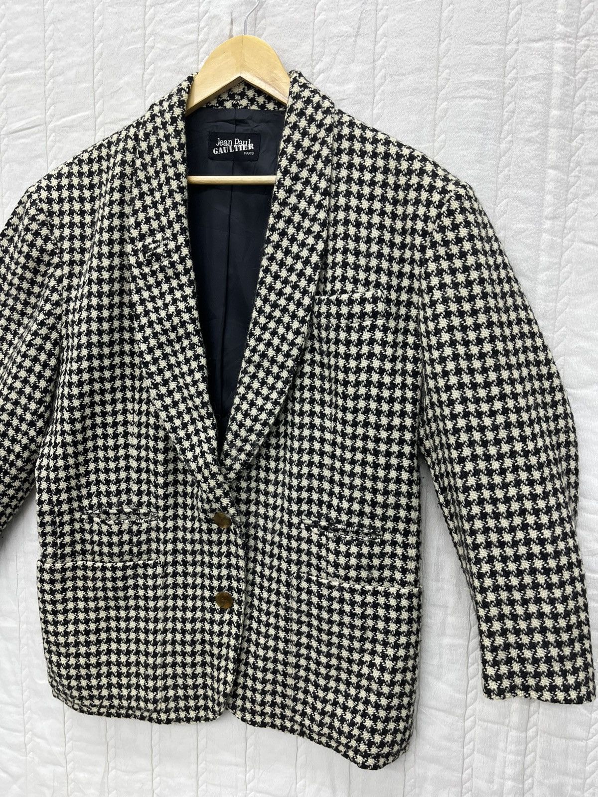 Jean Paul Gaultier ARCHIVE🔥VTG JEAN PAUL GAULTIER WOOL HERRINGBONE JACKET Size US L / EU 52-54 / 3 - 3 Thumbnail