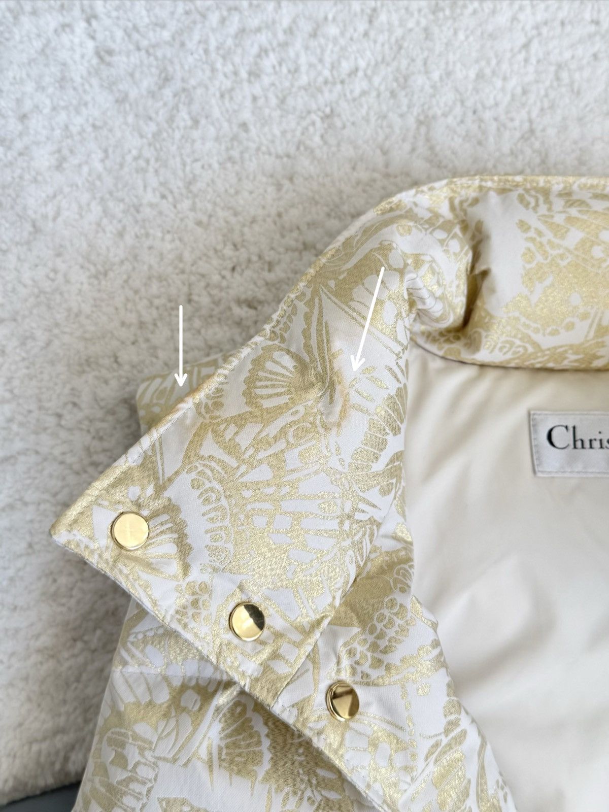 Dior Christian Dior DiorAlps Gold Butterfly Motif Puffer Vest Size S / US 4 / IT 40 - 19 Thumbnail
