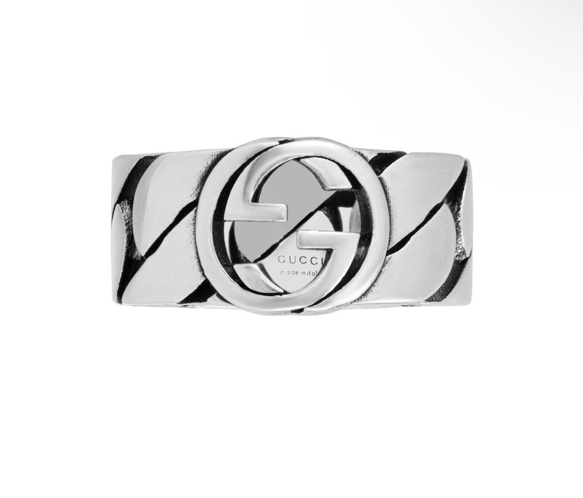 Gucci Gucci Interlocking G Wide Ring Silver 925 Semi Shiny 661515 Size ONE SIZE - 2 Thumbnail