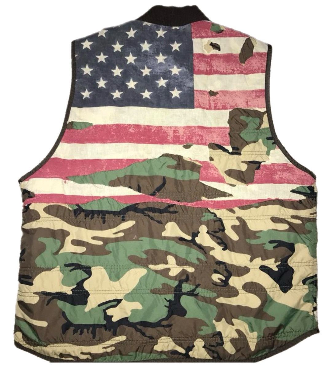 image of Polo Ralph Laurent Camo Usa Flag Vest, Men's (Size Large)