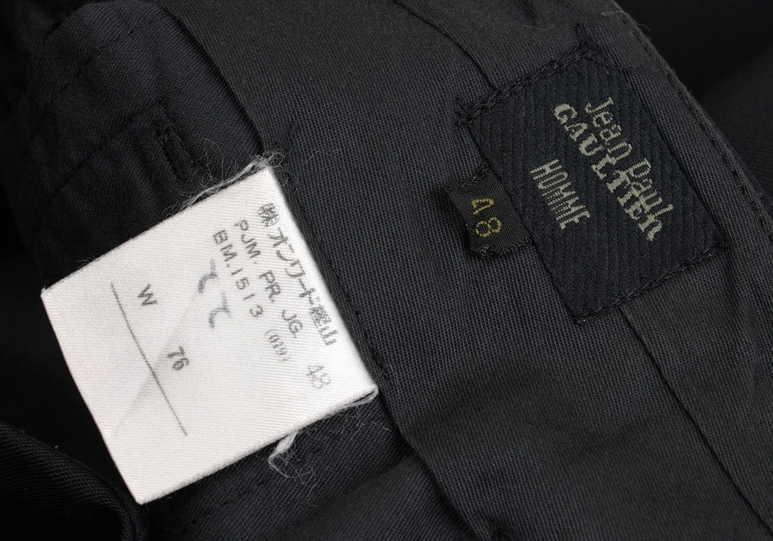 Jean Paul Gaultier Wool Tapered Pants in Black Size 48 Size US 32 / EU 48 - 14 Thumbnail
