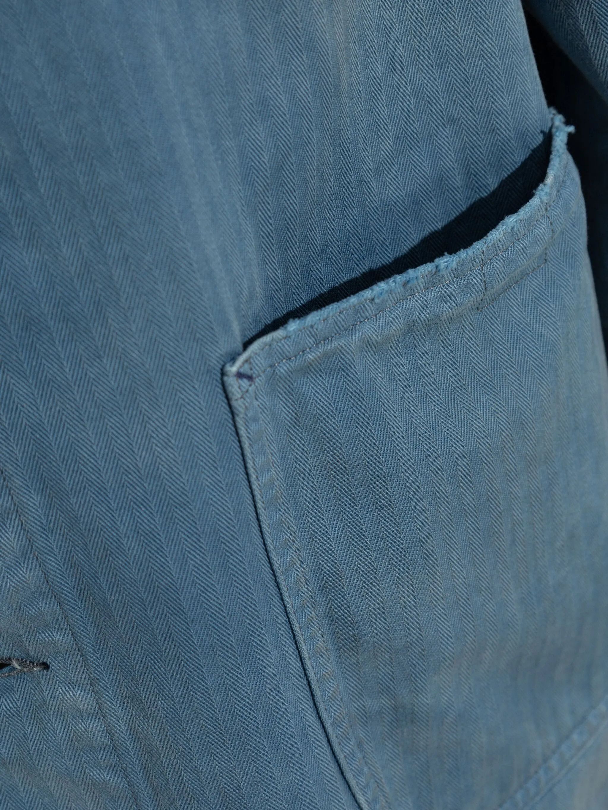 Maison Margiela o1w1db10226 Denim Caban Jacket in Blue Size US S / EU 44-46 / 1 - 5 Thumbnail