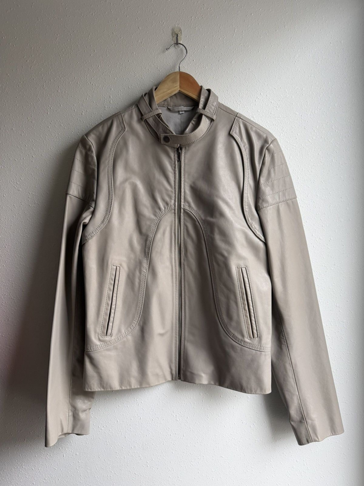 Maison Margiela Maison Margiela A/W 2009 Moto/Biker Jacket Beige Size US M / EU 48-50 / 2 - 1 Thumbnail