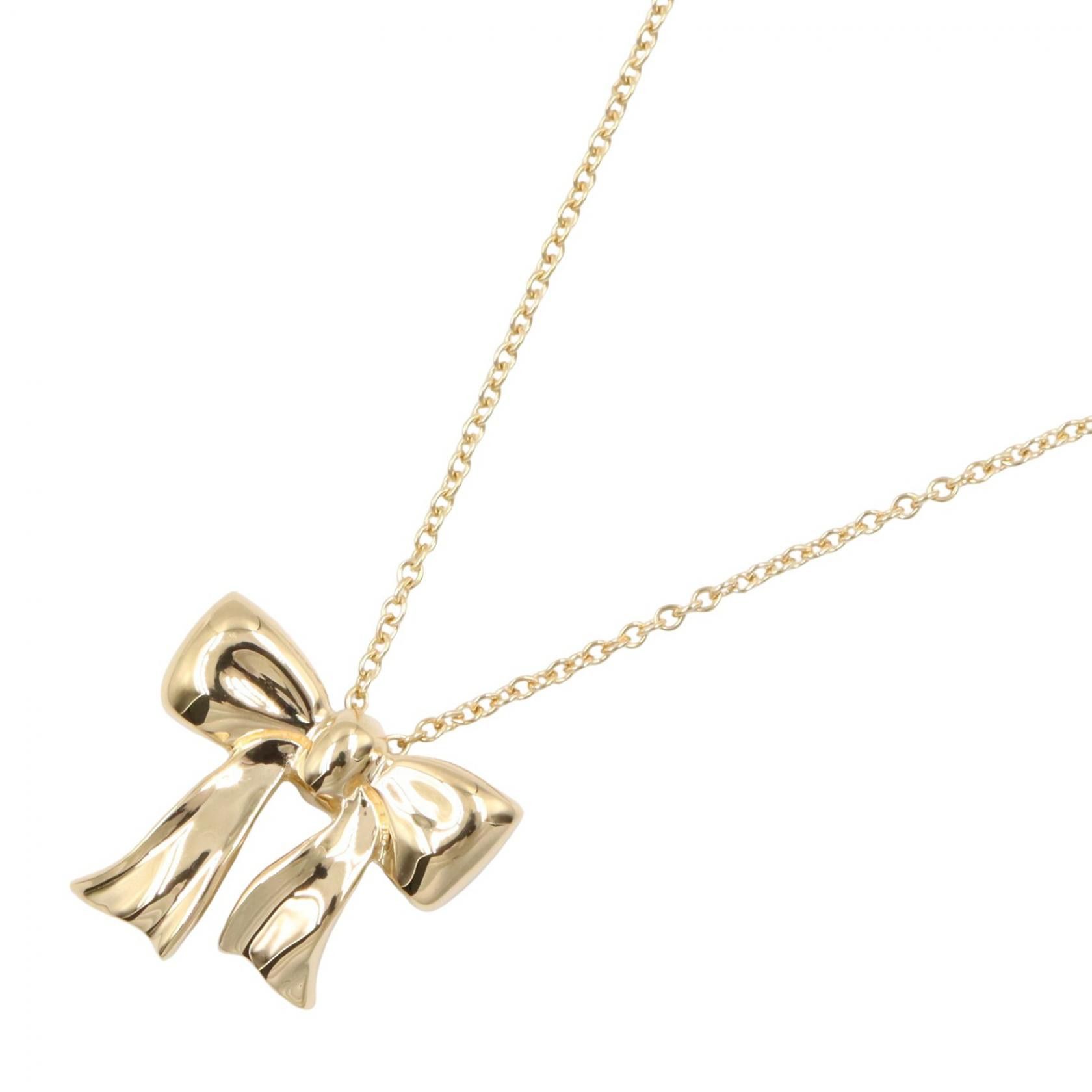 Tiffany & Co. Tiffany & Co. TIFFANY&CO Blue Box Bow Au750 Necklace Precious Metal Necklace DUTY FREE for USA Size ONE SIZE - 1 Thumbnail