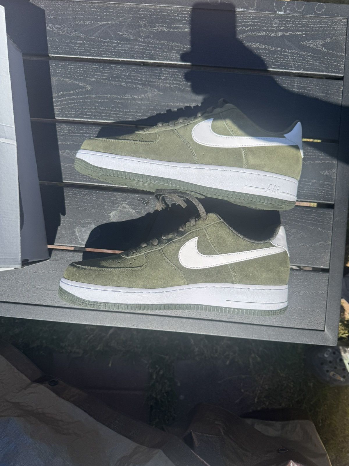 Nike Air Force 1 Cargo White/ White-Cargo Khaki Size US 14 / EU 47 - 6 Thumbnail