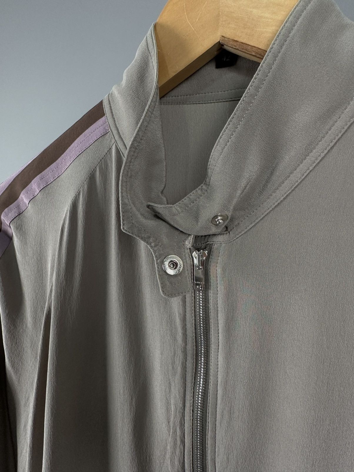 Gucci Gucci - Ready to Wear 2010 - Silk Zip Jacket Sleeve Stripes Size M / US 6-8 / IT 42-44 - 13 Thumbnail