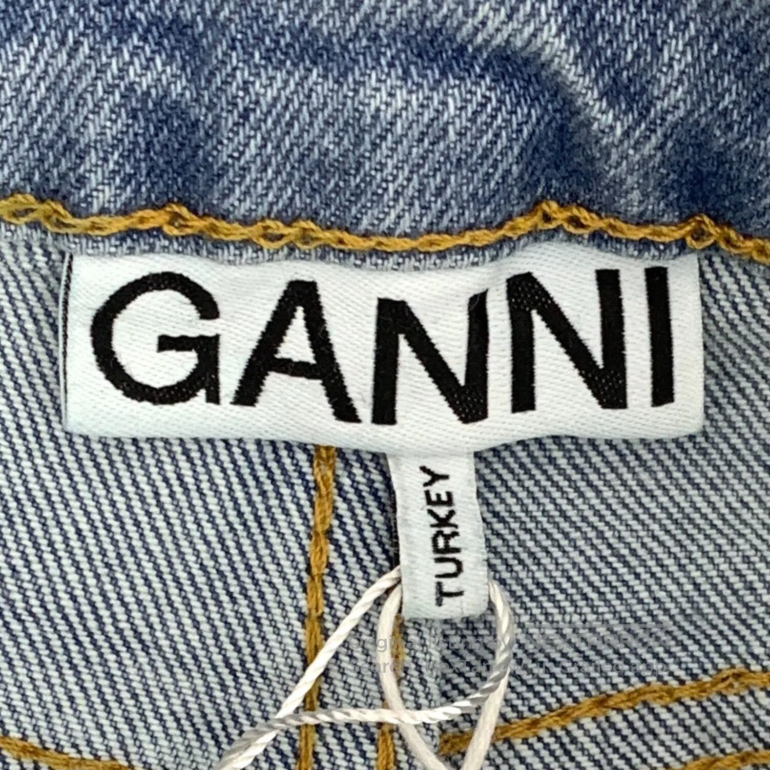 Ganni GANNI Light Blue Washed Cotton Casual Jeans| Size 25" / US 0 / IT 36 - 6 Thumbnail