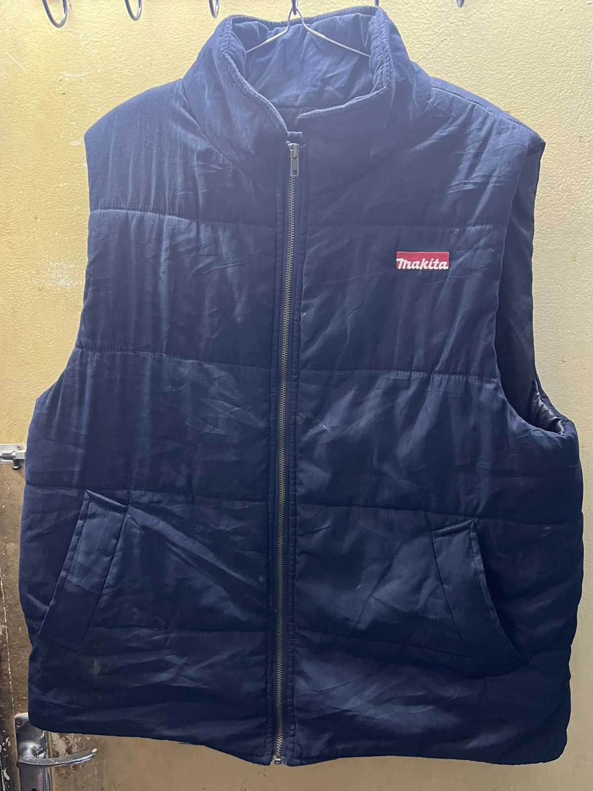 Japanese Brand Makita vintage puffer vest zipper blue black Size US XXL / EU 58 / 5 - 1 Thumbnail
