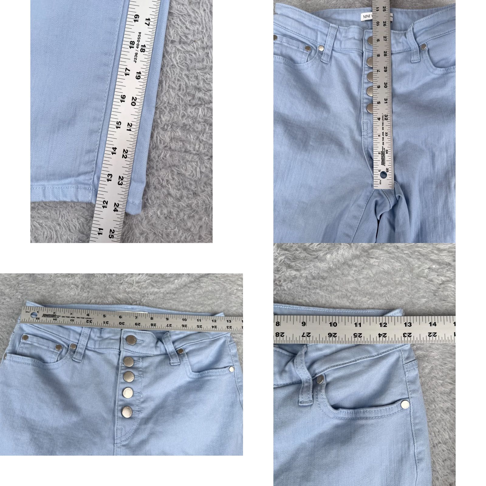 Nine West Nine West Jeans Women 6 Blue Denim Mid Rise Straight Leg Button Fly 26x25 Adults Regular Blue Distressed 90s Mens Size 28" / US 6 / IT 42 - 8 Thumbnail