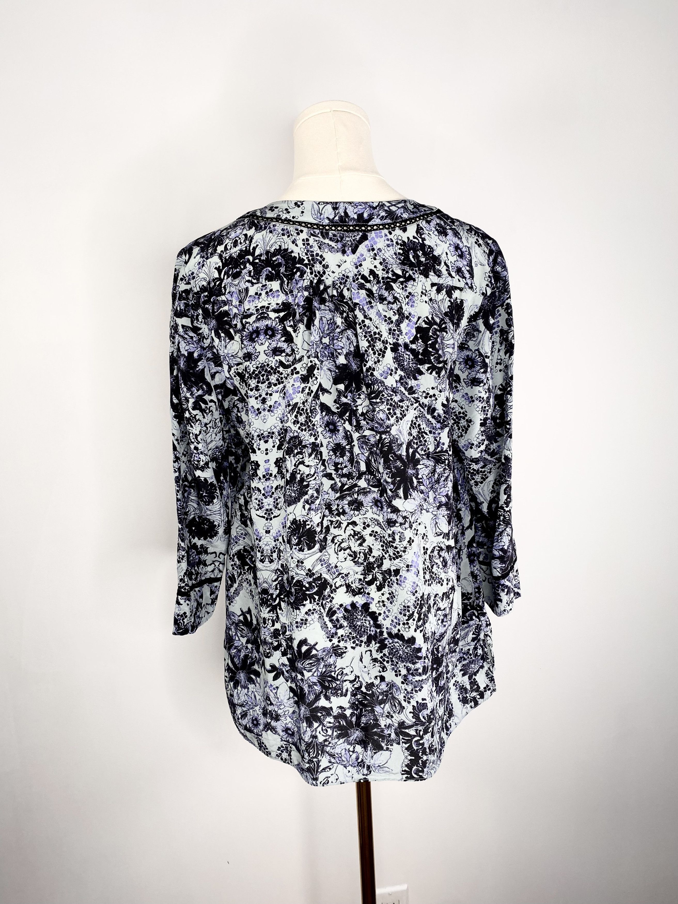 Rebecca Taylor Rebecca Taylor - Blue Long Sleeve Tunic Size S / US 4 / IT 40 - 8 Thumbnail