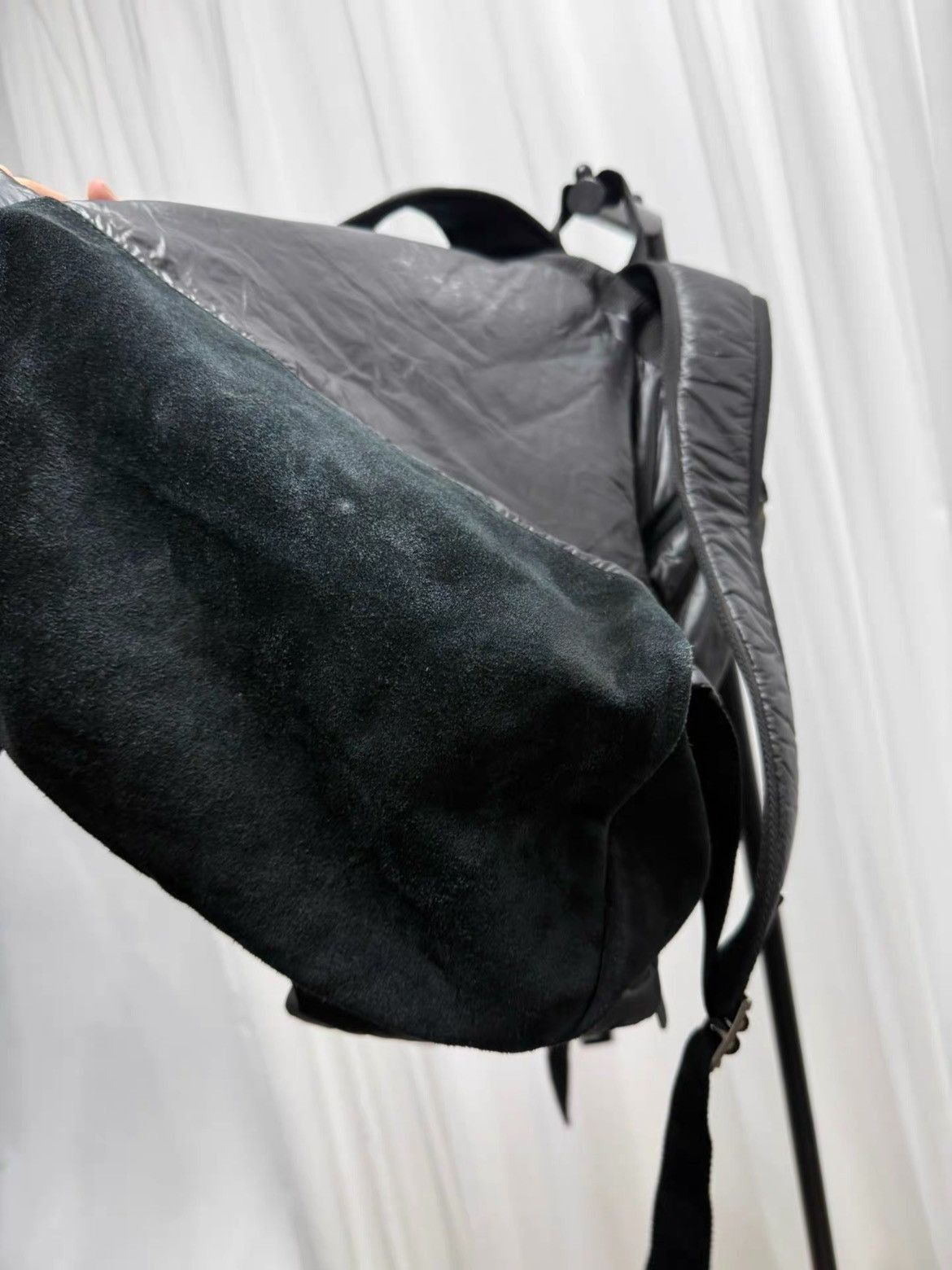 Yohji Yamamoto Yohji Yamamoto Suede Bottom Nylon Backpack-2505 Size ONE SIZE - 6 Thumbnail