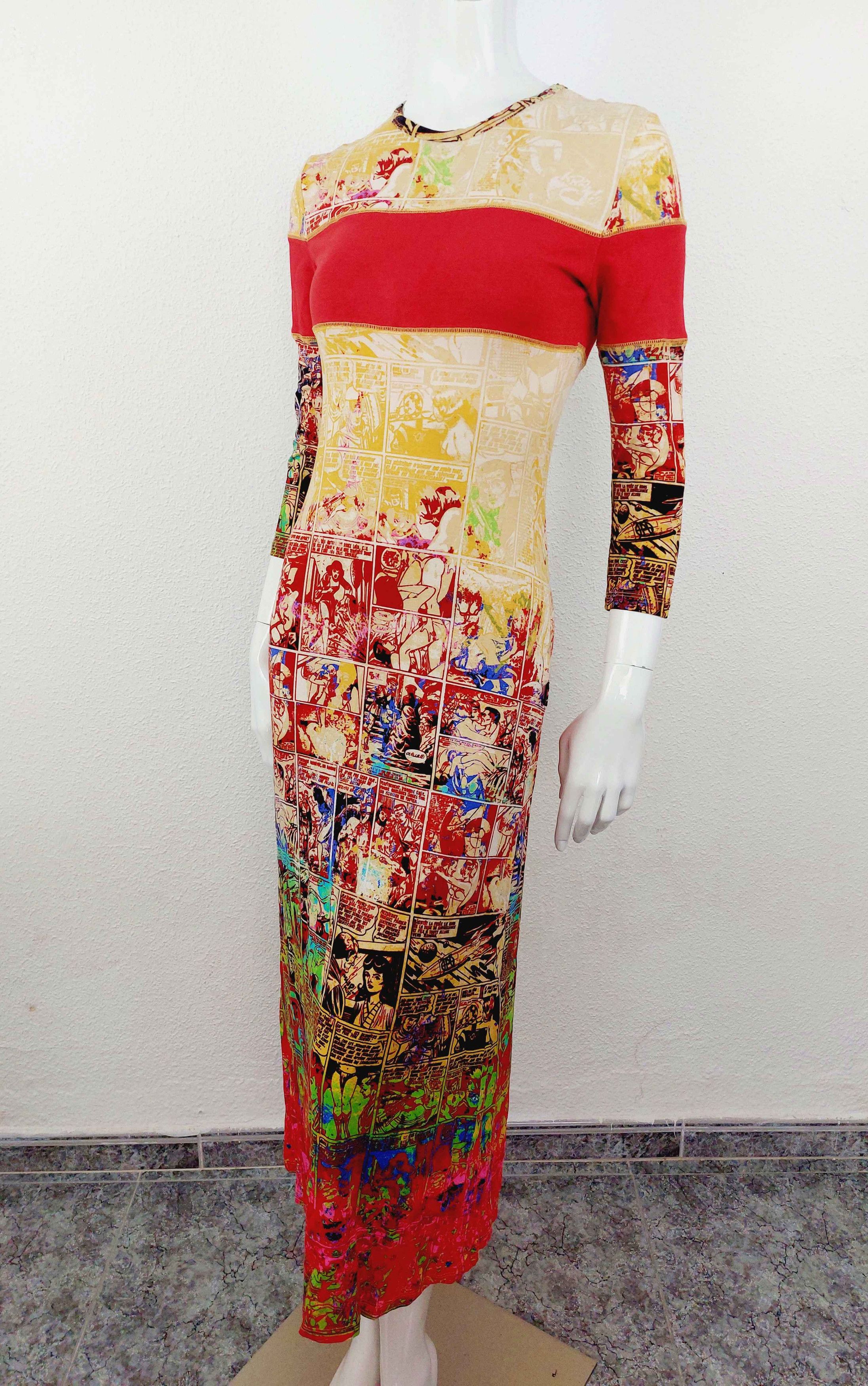 Jean Paul Gaultier Jean Paul Gaultier JPG F/W 1995 Safe Sex Comic Maxi Dress Size M / US 6-8 / IT 42-44 - 1 Thumbnail
