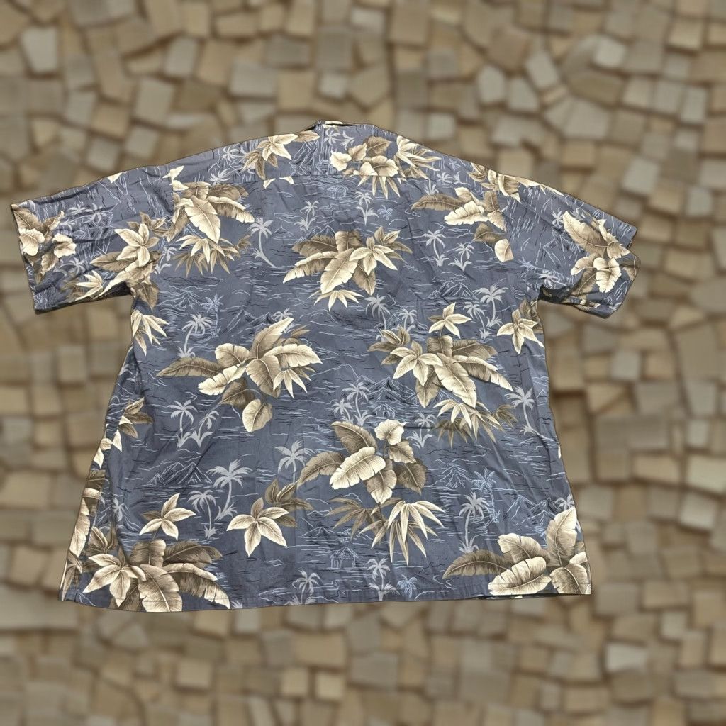Vintage Windham Pointe Shirt Men's Button-Up Hawaiian 2XL White Grey Blue Short Sleeve Casual Windham Pointe Size US XXL / EU 58 / 5 - 1 Thumbnail