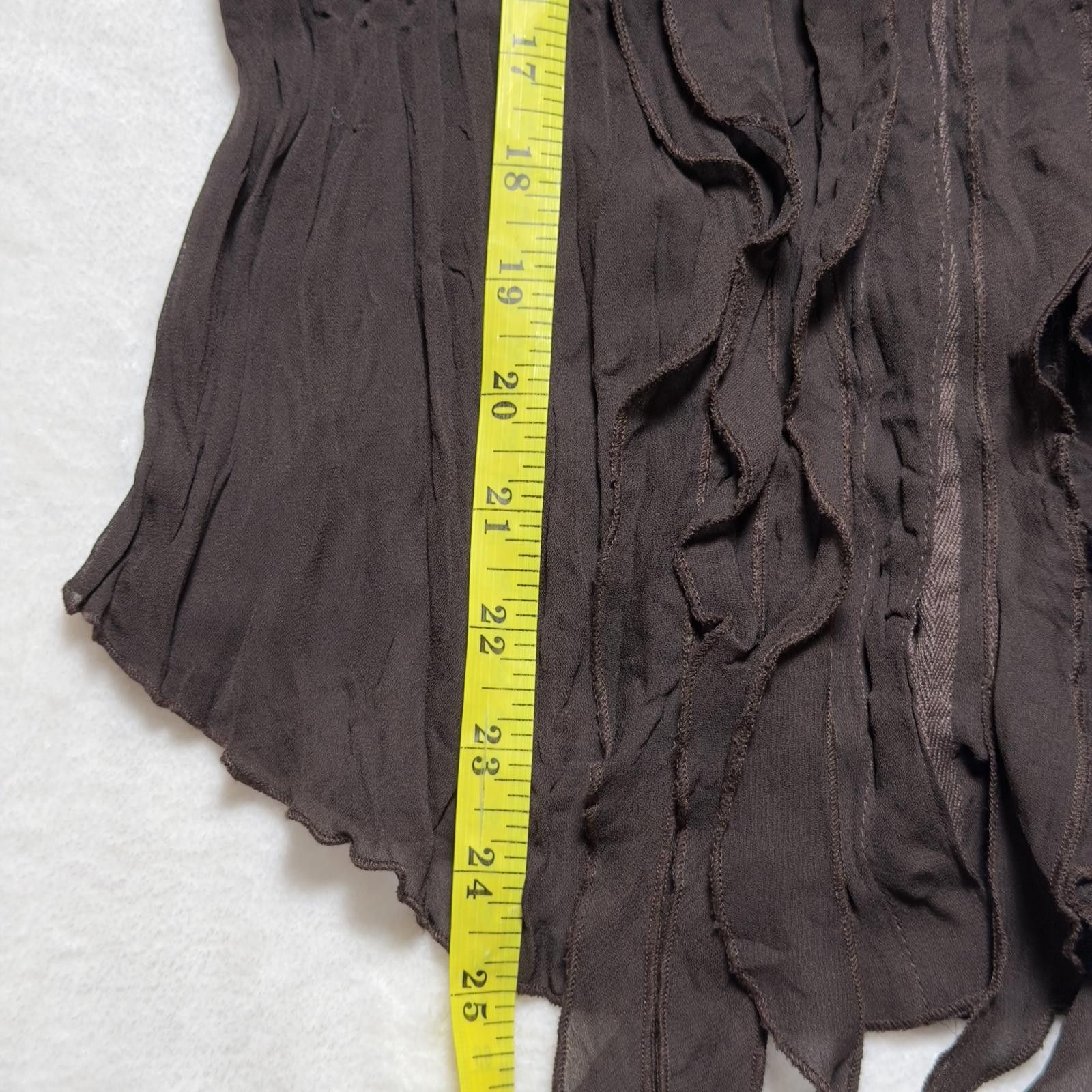 Other Violet and Clarie Y2K Fairy Grunge Brown Ruffle Blouse Size S / US 4 / IT 40 - 5 Thumbnail