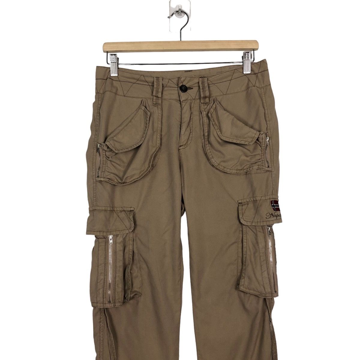 Napapijri 🔥Rich Brown - Hunting Bondage Cargo Pants Multi Pocket Size US 30 / EU 46 - 3 Thumbnail