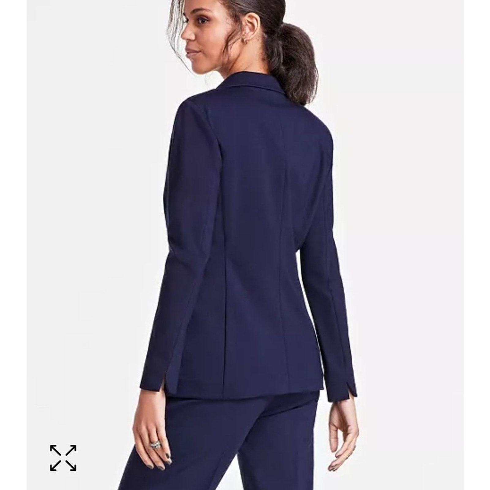 Bar III Bar III Navy Blue Notch Collar Blazer Size XL / US 12-14 / IT 48-50 - 2 Thumbnail