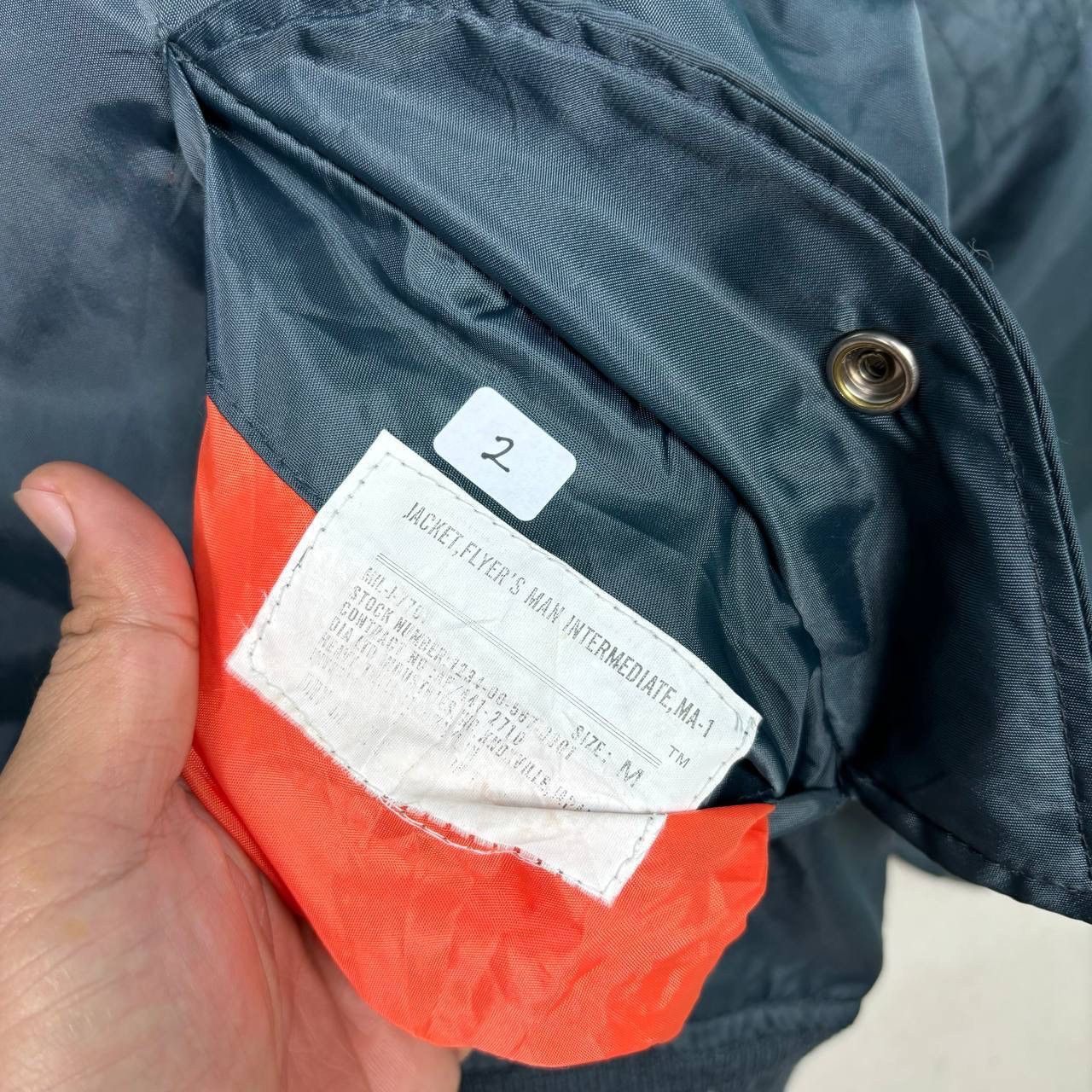 Other Vtg 80s MA-1 Flight Jacket Military Bomber Jacket Reversible Size US M / EU 48-50 / 2 - 6 Thumbnail