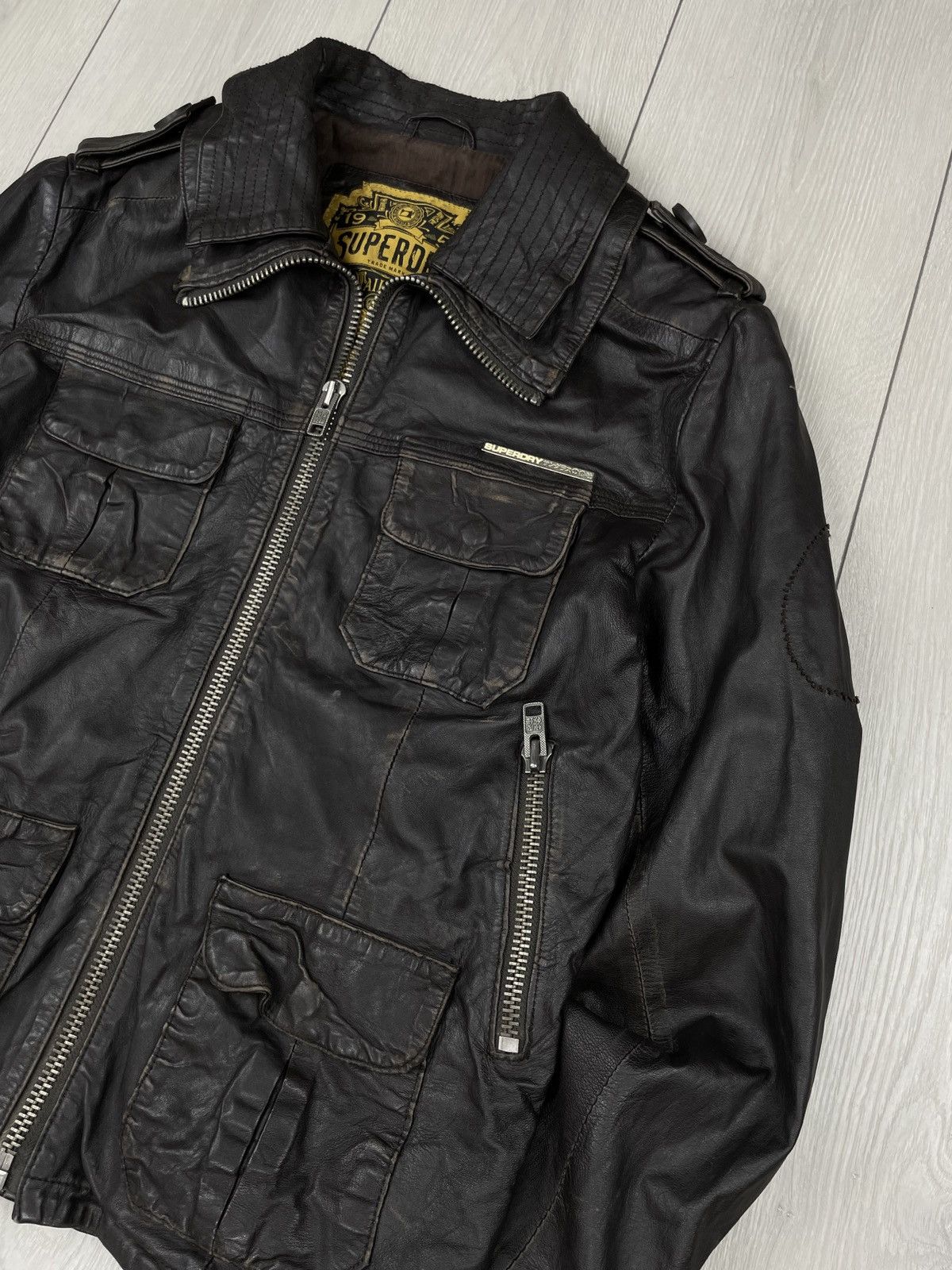 Leather × Superdry SuperDry Leather Black Men’s Jacket Size M Size US M / EU 48-50 / 2 - 2 Thumbnail