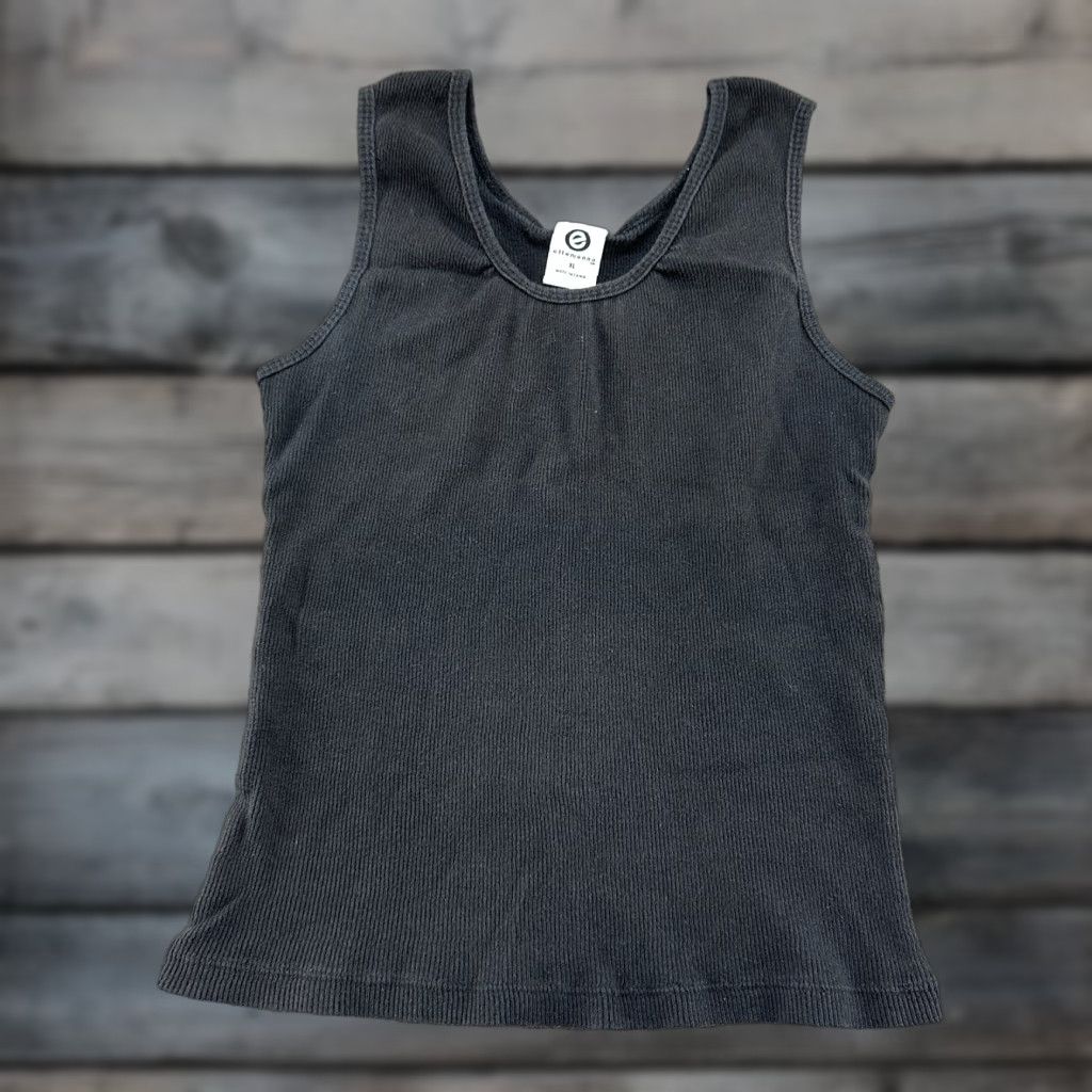 Vintage VINTAGE Ellemnno Shirt Women XL Black Tank Top Ribbed Knit Cotton Sleeveless Y2K Size XL / US 12-14 / IT 48-50 - 1 Thumbnail