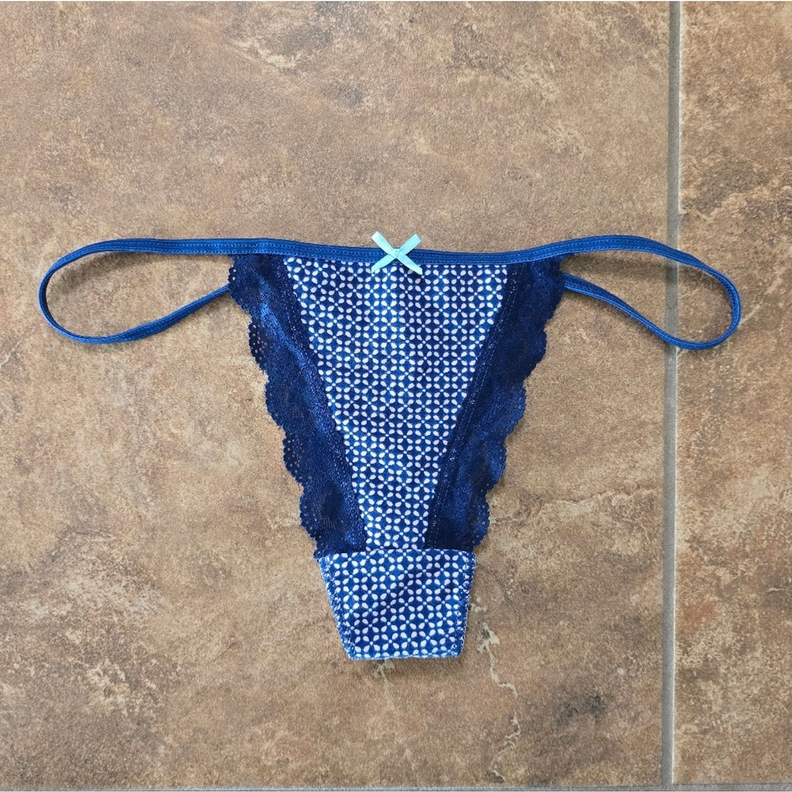 Other Navy Detailed Exotic Lingerie Panty Size ONE SIZE - 1 Thumbnail
