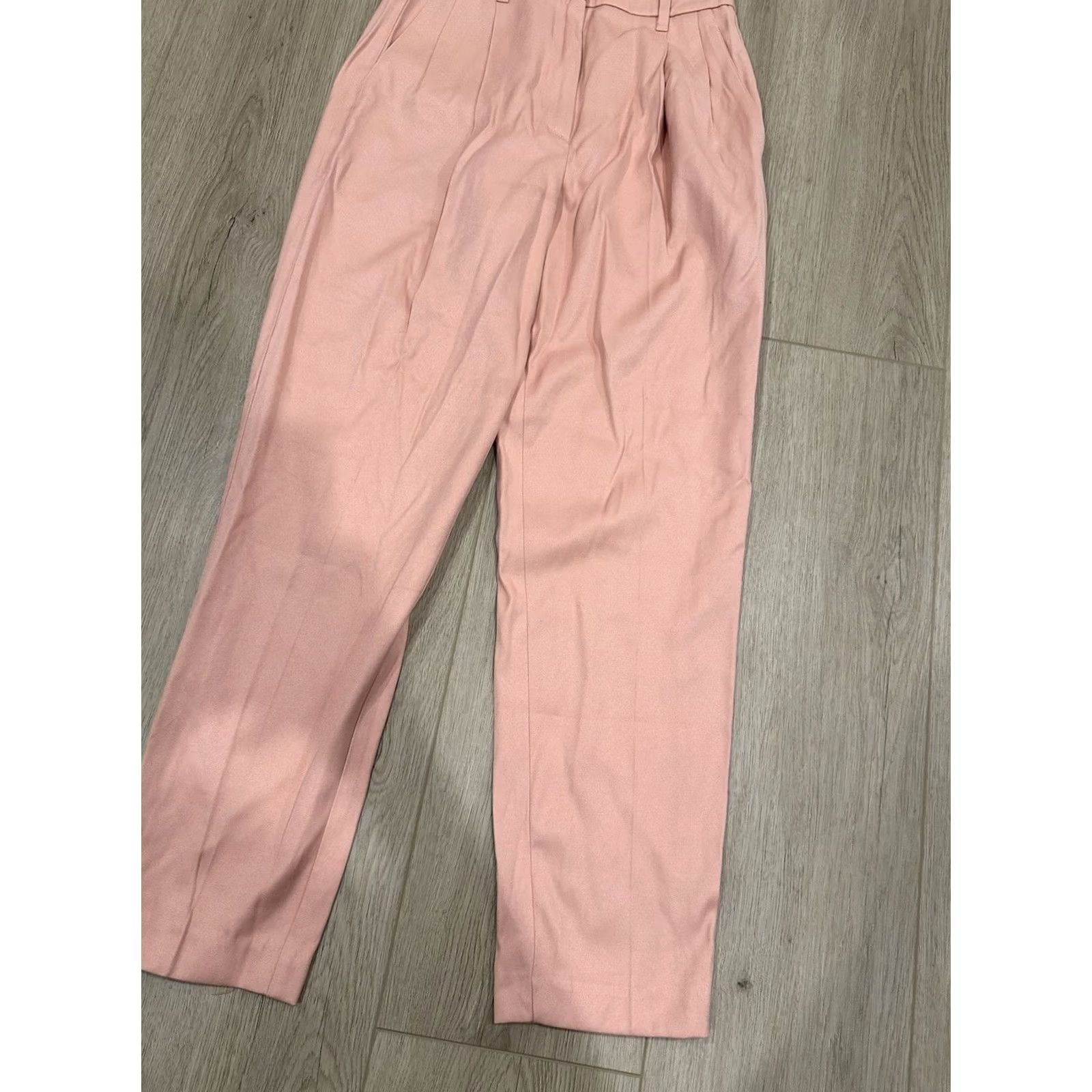 Reiss Reiss Pants Pink Crop Tapered Pleated Size 2US Womens Size 26" / US 2 / IT 38 - 2 Thumbnail