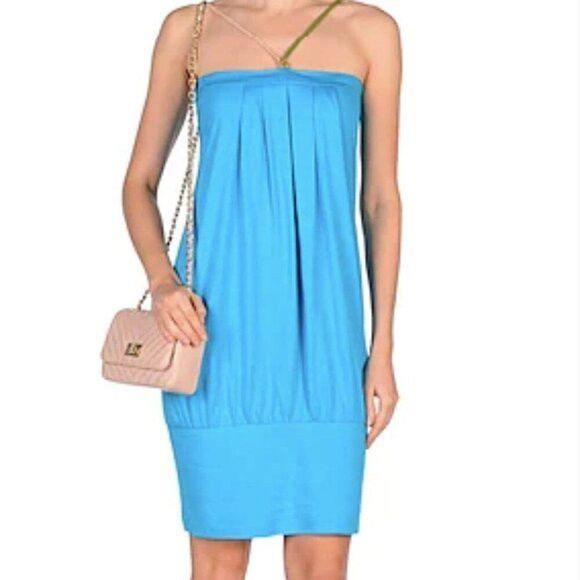 Fendi Fendi Short Turquoise Sundress Size 10 Size L / US 10 / IT 46 - 1 Thumbnail