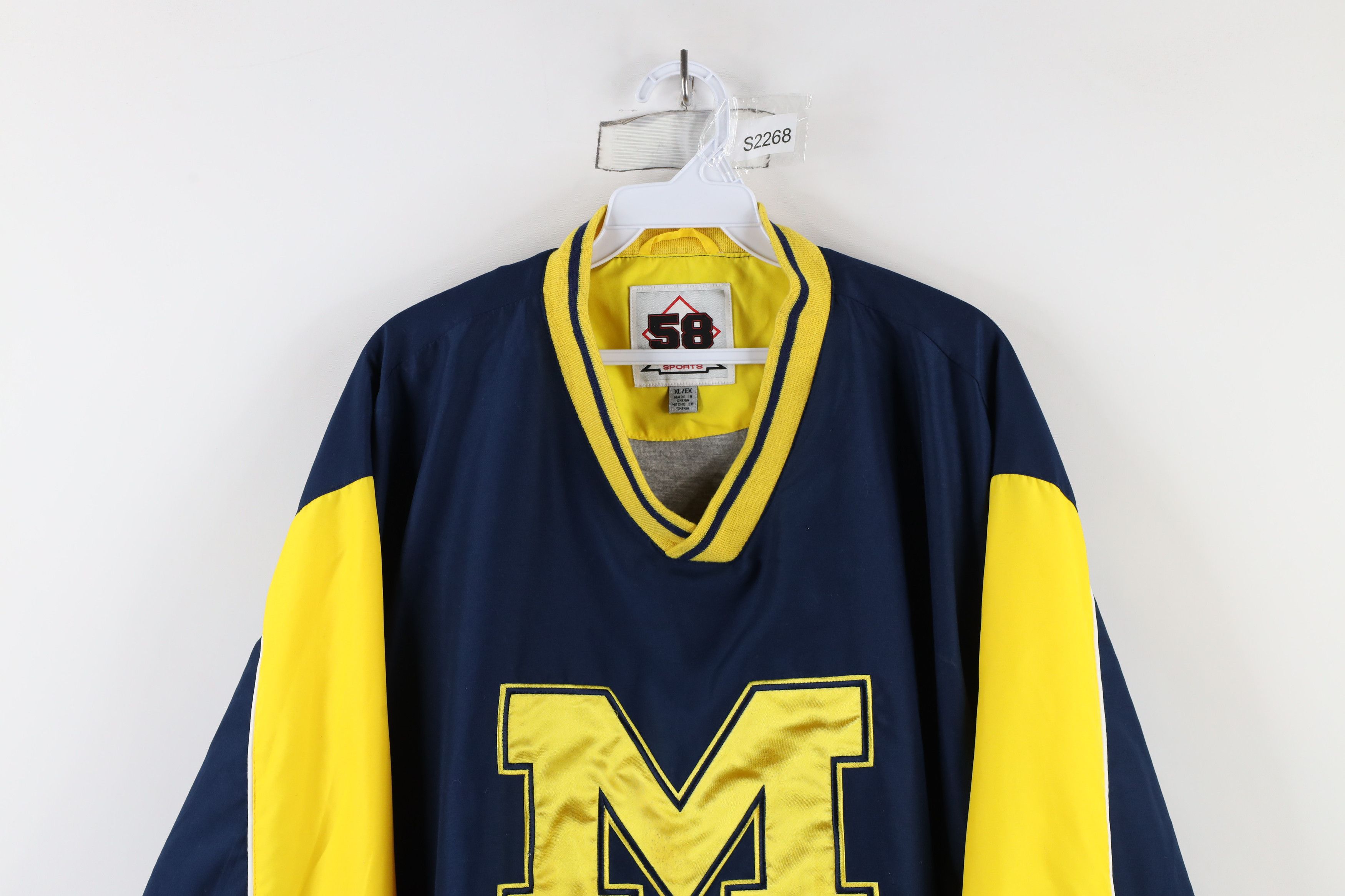Vintage Vintage 90s University of Michigan Windbreaker Jacket Size US XL / EU 56 / 4 - 2 Thumbnail