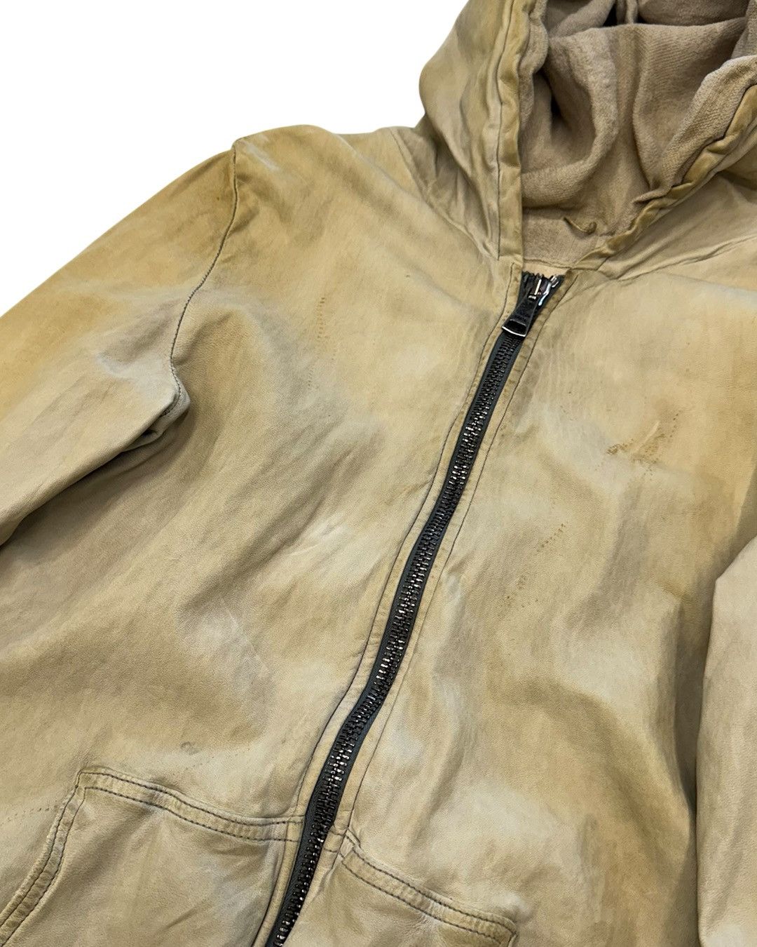 Giorgio Brato Leather Hooded Jacket