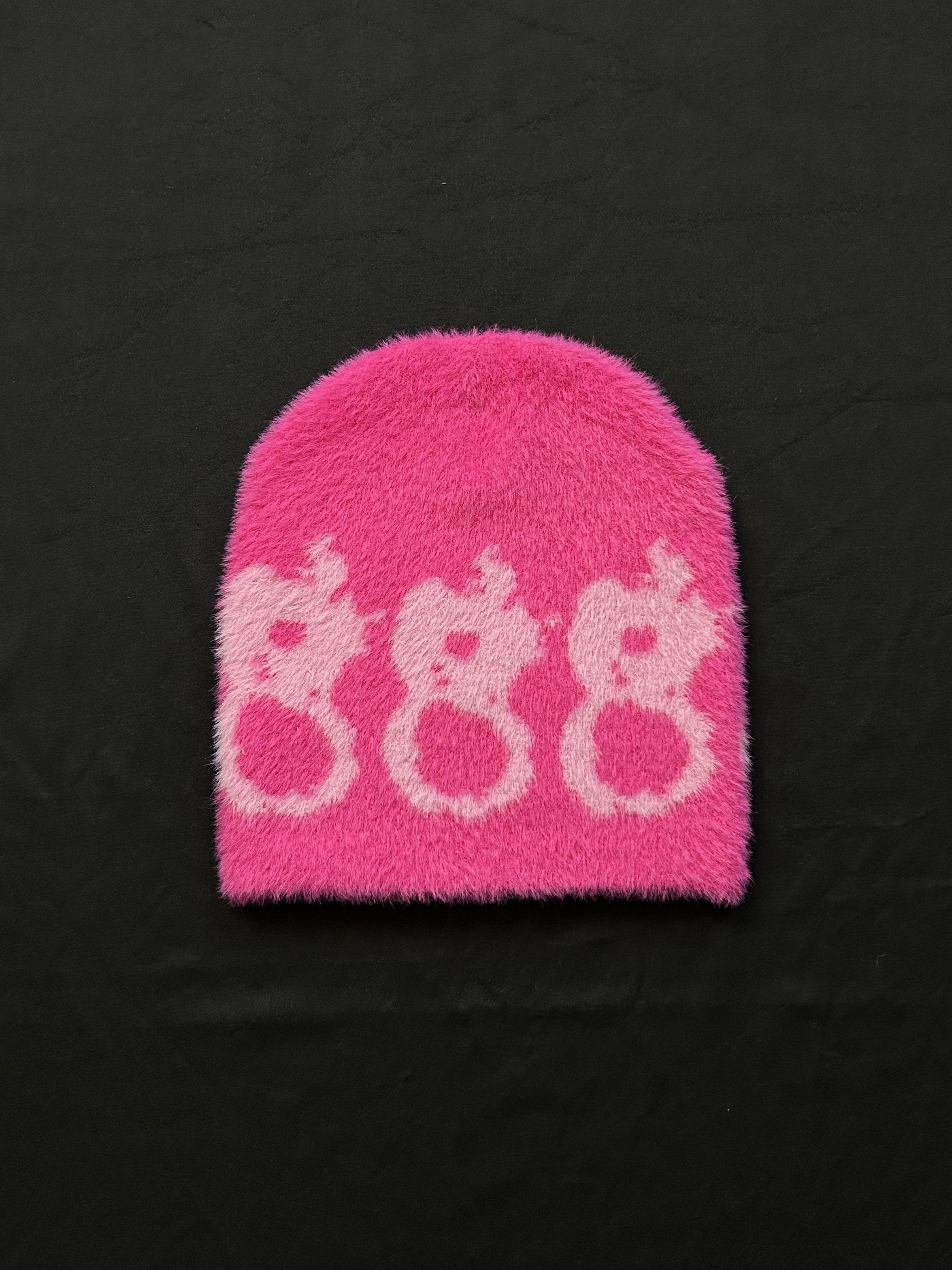Japanese Brand Deadstock Paris Nimley Crazy 8 No Cuff Pink Beanie Hat OS Size ONE SIZE - 4 Thumbnail