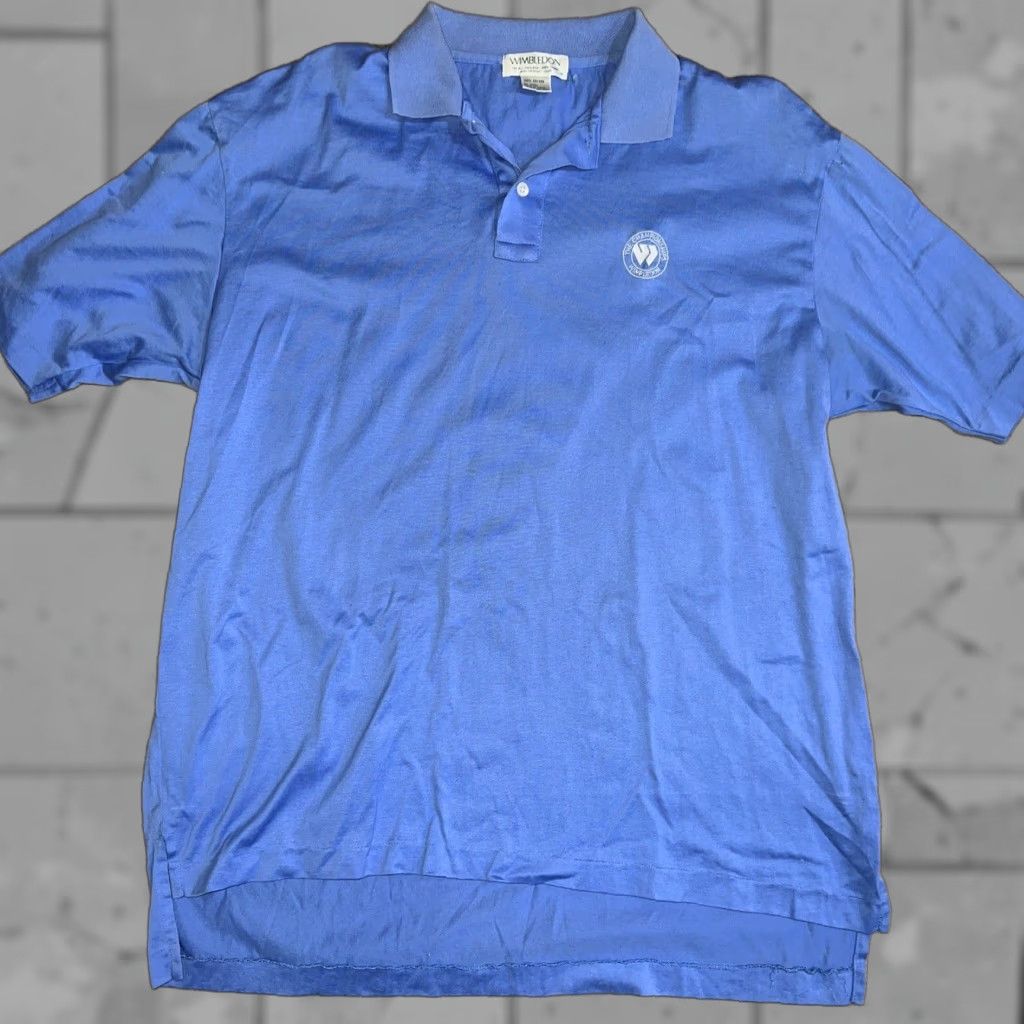 Vintage Wimbledon Tennis Club Polo Shirt Mens Medium Blue Tennis Apparel Size US M / EU 48-50 / 2 - 1 Thumbnail