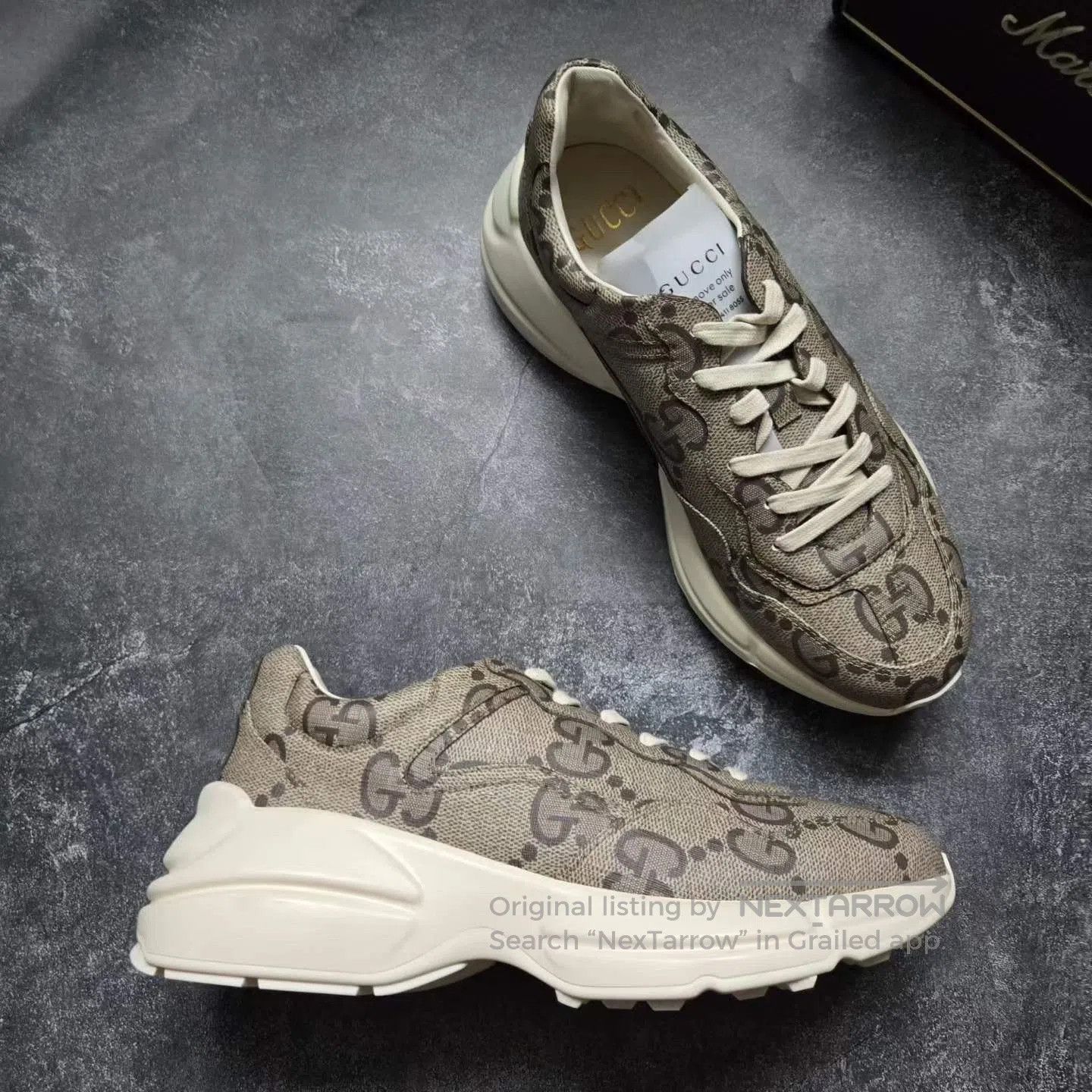 Gucci Gucci Snake Print Monogram Dad Shoes. Size US 9 / EU 42 - 6 Thumbnail