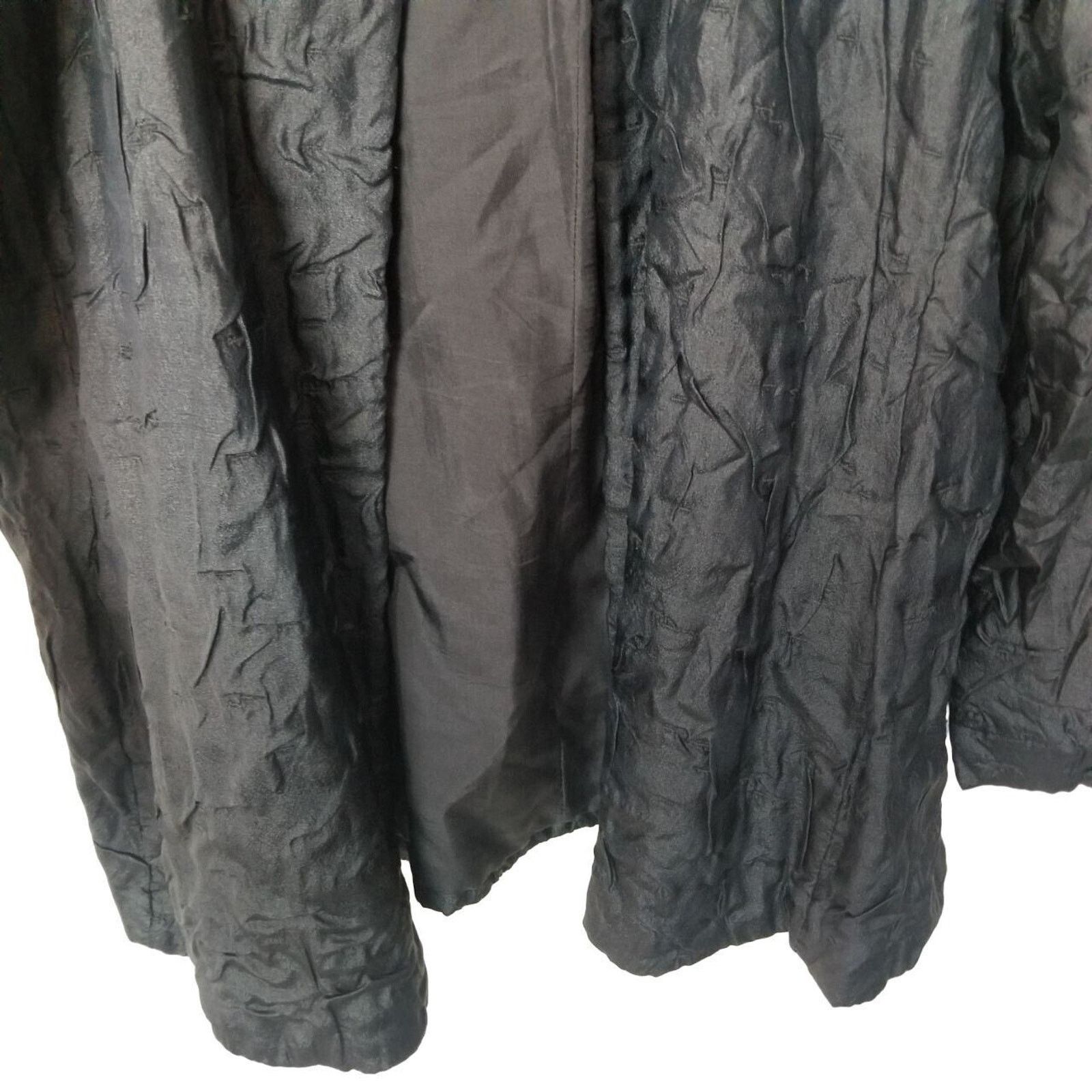 Eileen Fisher Eileen Fisher Womens Silk Textured Open Front Cardigan Sz L Size L / US 10 / IT 46 - 3 Thumbnail