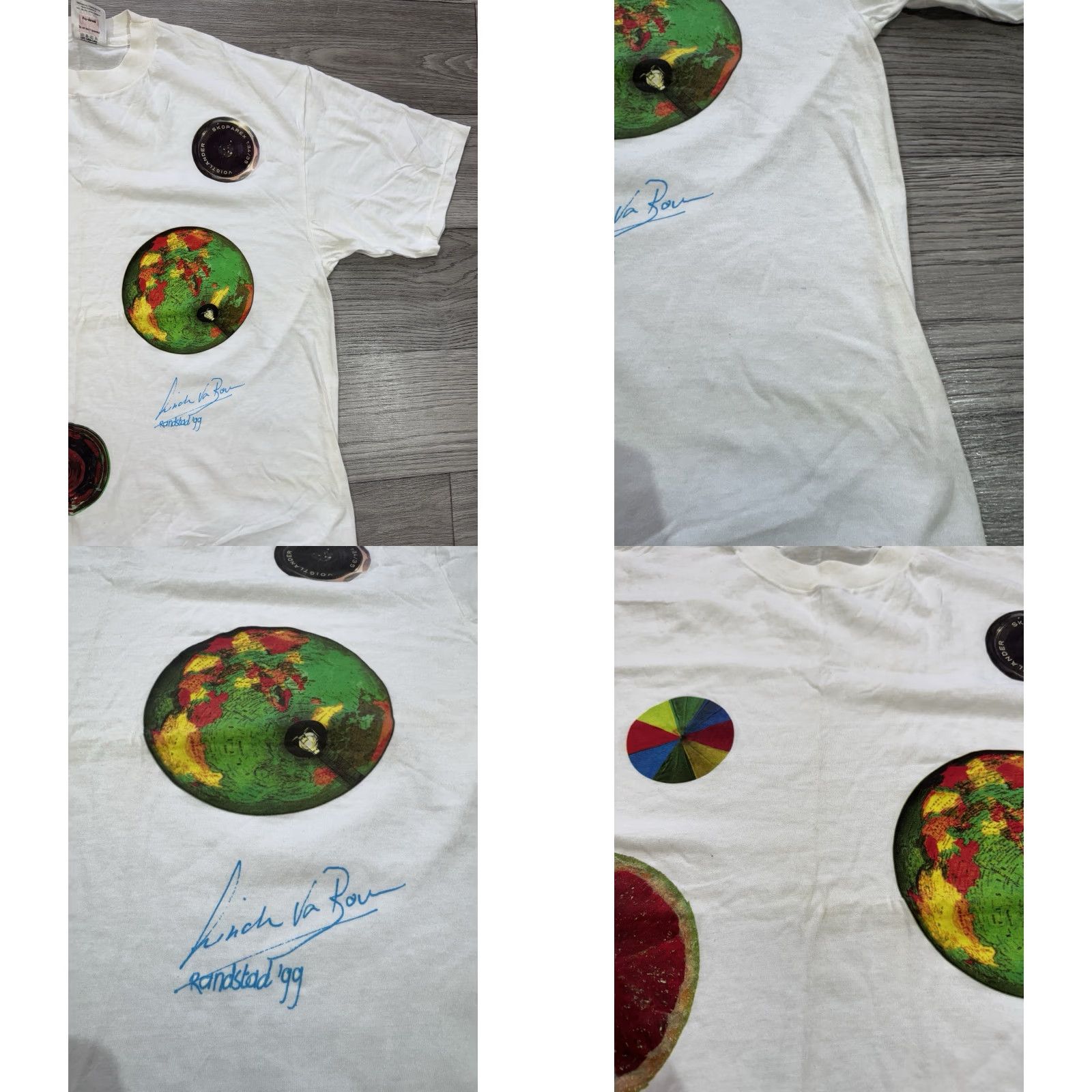 Hanes VINTAGE Randstad Graphic Art T-Shirt Hanes XL Men White 1999 Art 8/10 Stains Size US XL / EU 56 / 4 - 8 Thumbnail