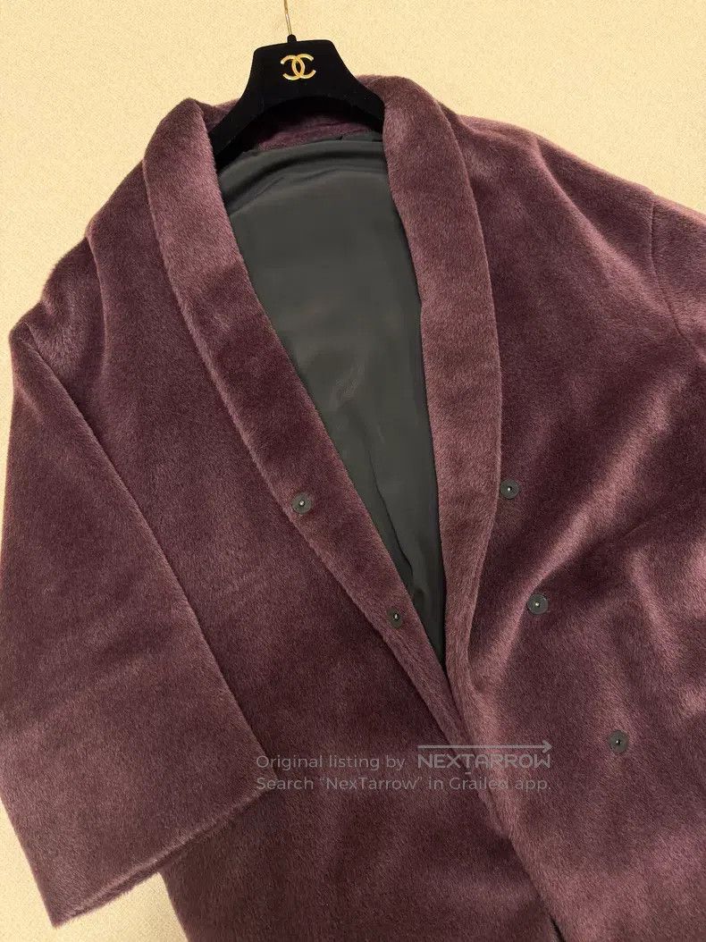 Brunello Cucinelli Brunello Cucinelli Alpaca Wool Robe Coat, Grape Purple Size XS / US 0-2 / IT 36-38 - 6 Thumbnail
