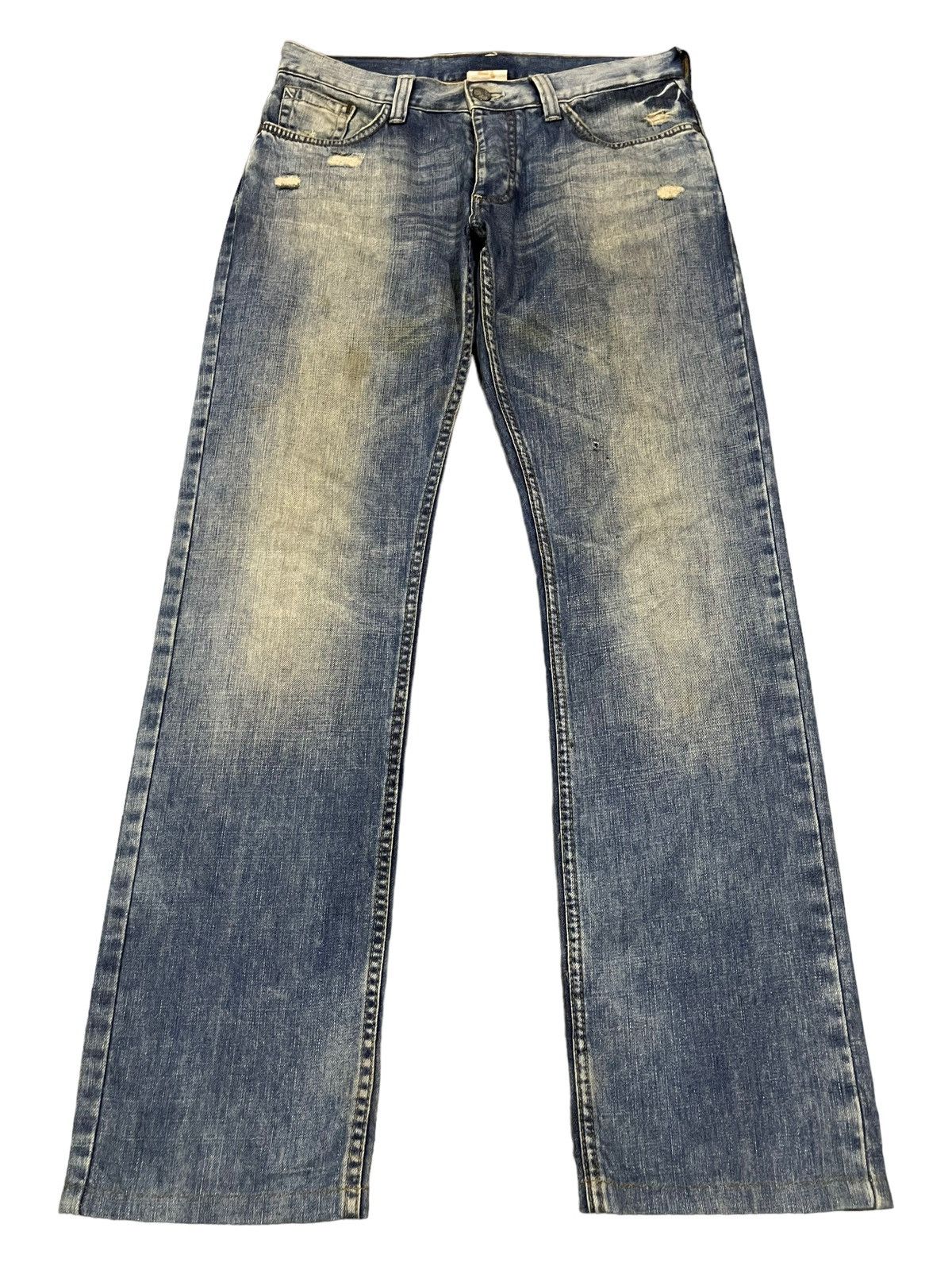 Zara Vintage Zara Blue Wash Style Distress Jeans Size US 32 / EU 48 - 1 Thumbnail